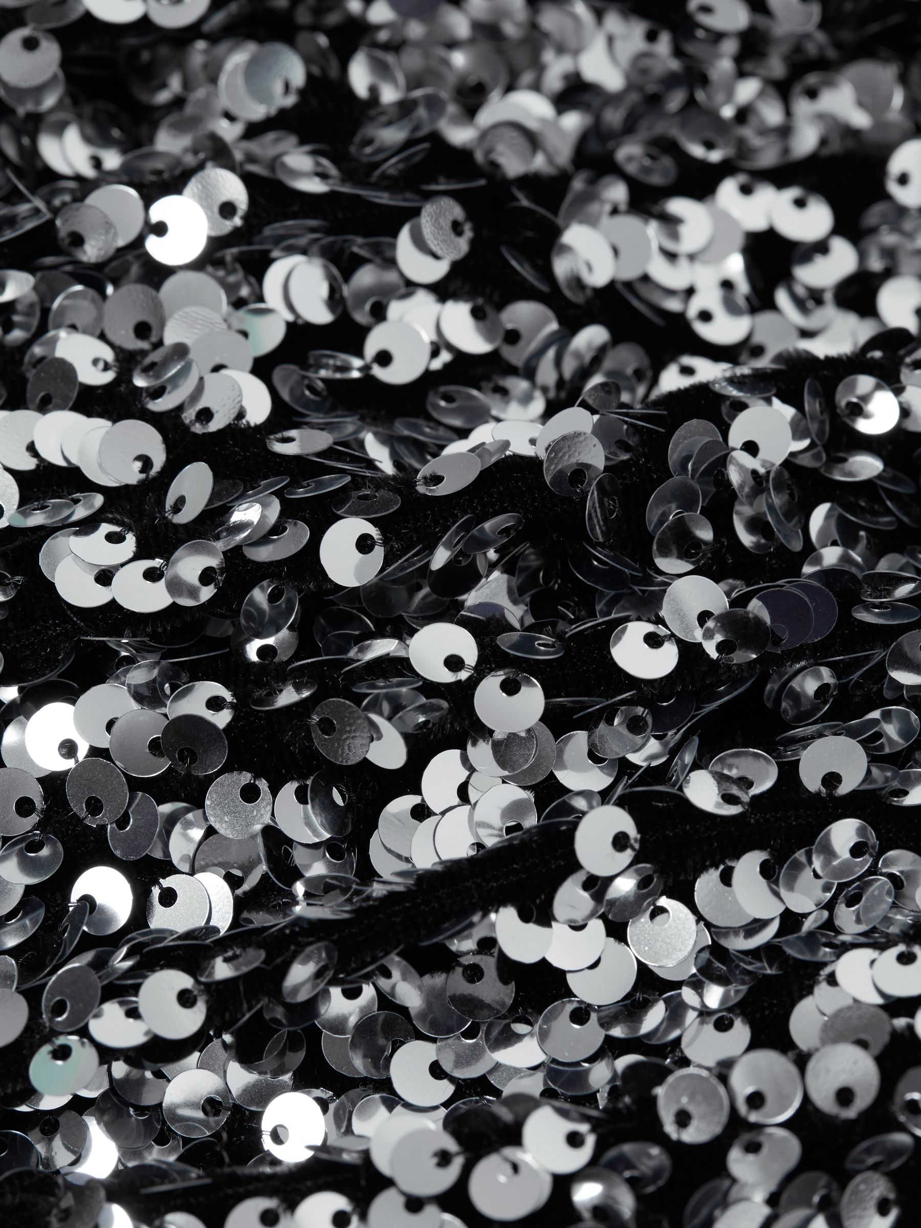 Halston Half Sequin Mini Dress in Black - Image 5 of 5