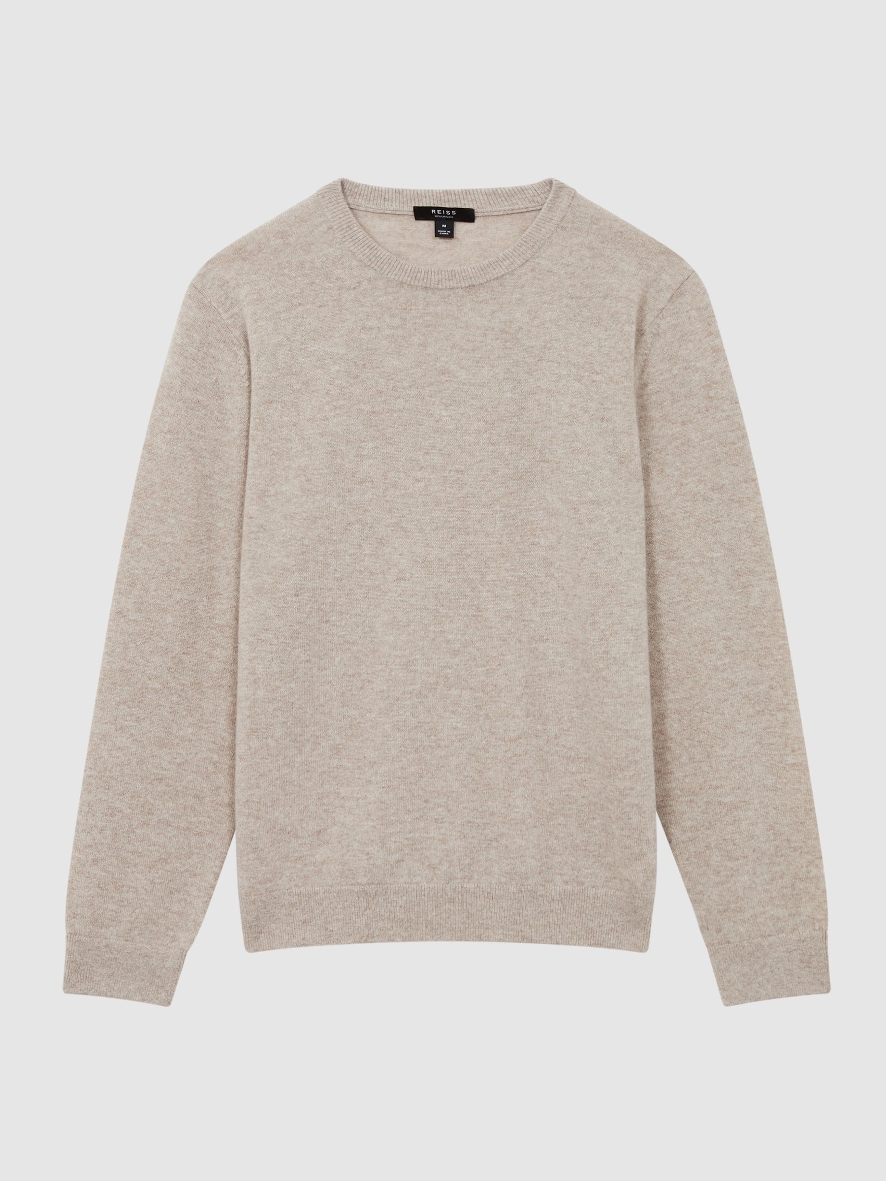 Atelier Cashmere Crew Neck Jumper in Sand Melange - Image 2 of 6