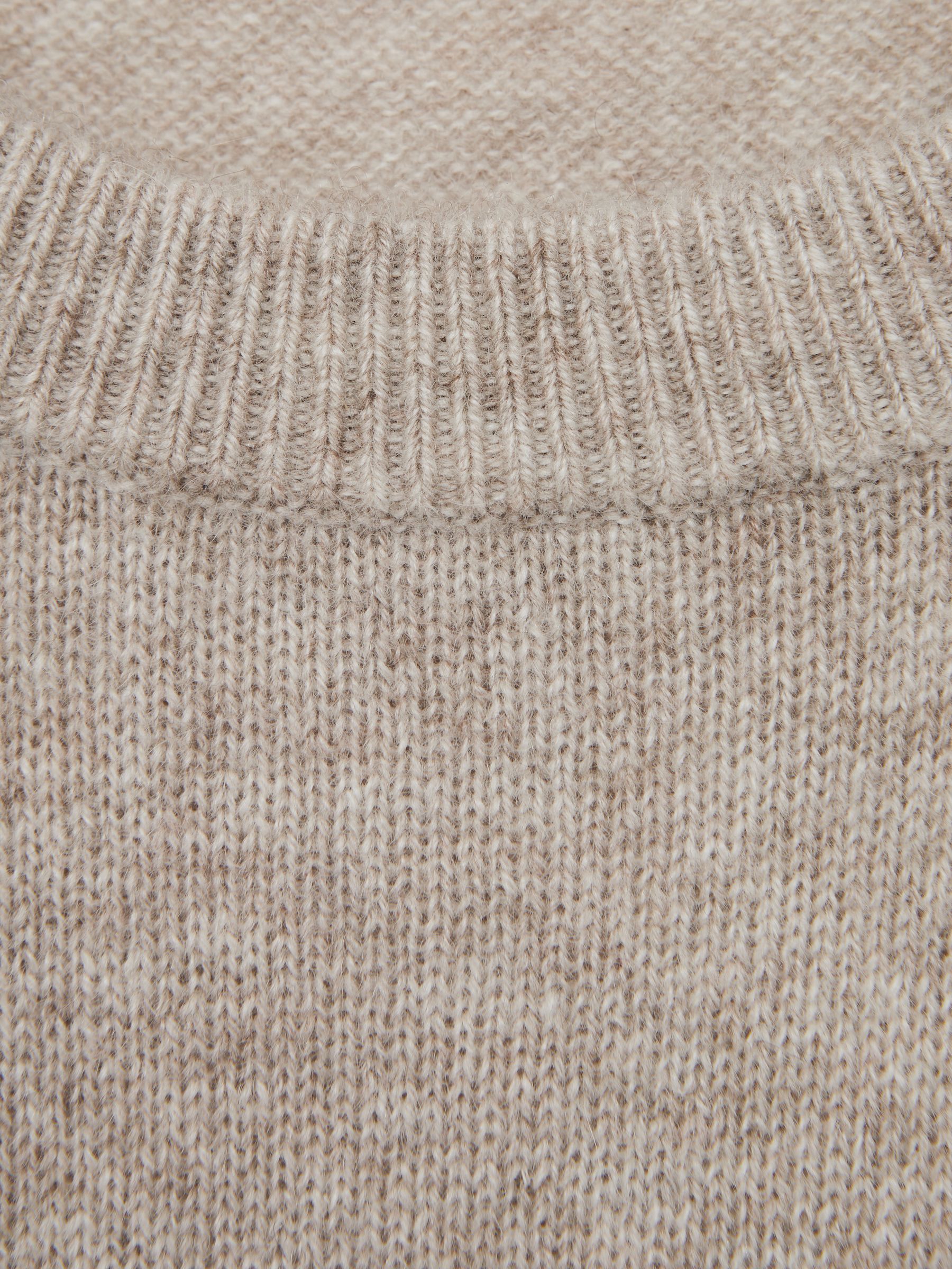 Atelier Cashmere Crew Neck Jumper in Sand Melange - Image 6 of 6