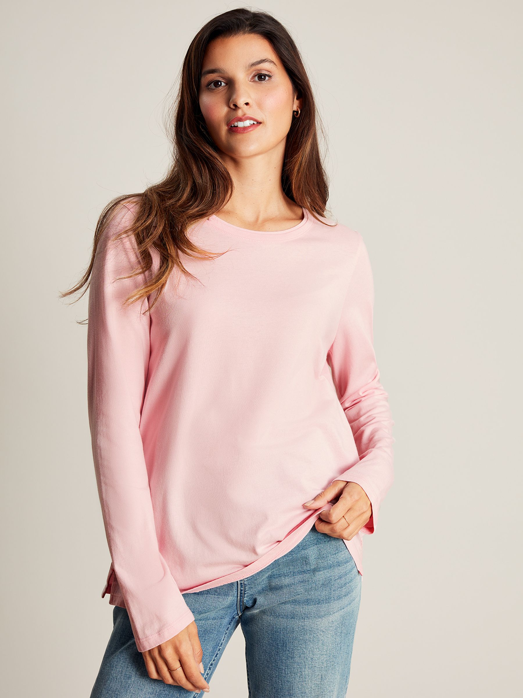 Holly Pink Long Sleeve Crew Neck T-Shirt - Image 1 of 8
