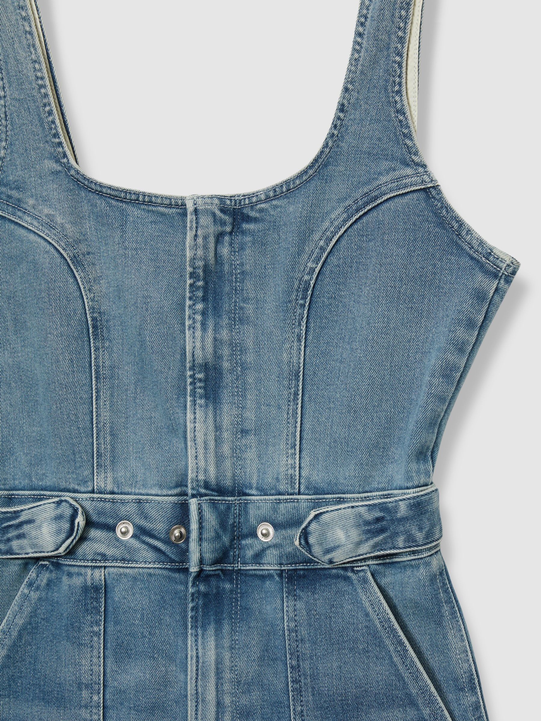 Good American Denim Jumpsuit in Mid Blue - Image 6 of 6