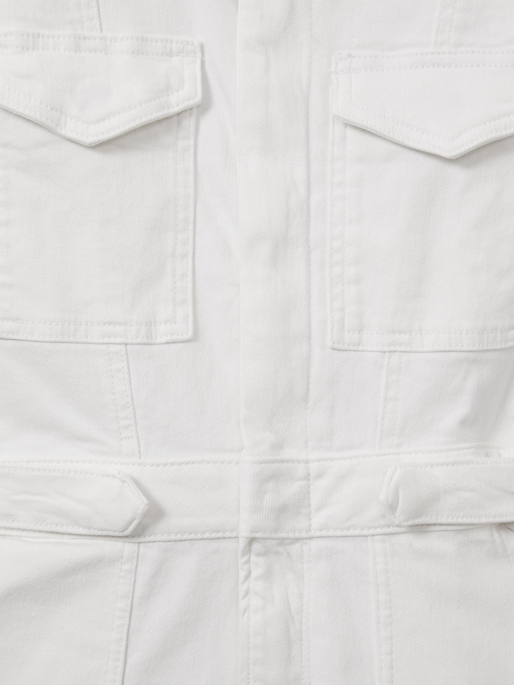 Denim Mini Dress in White - Image 5 of 5