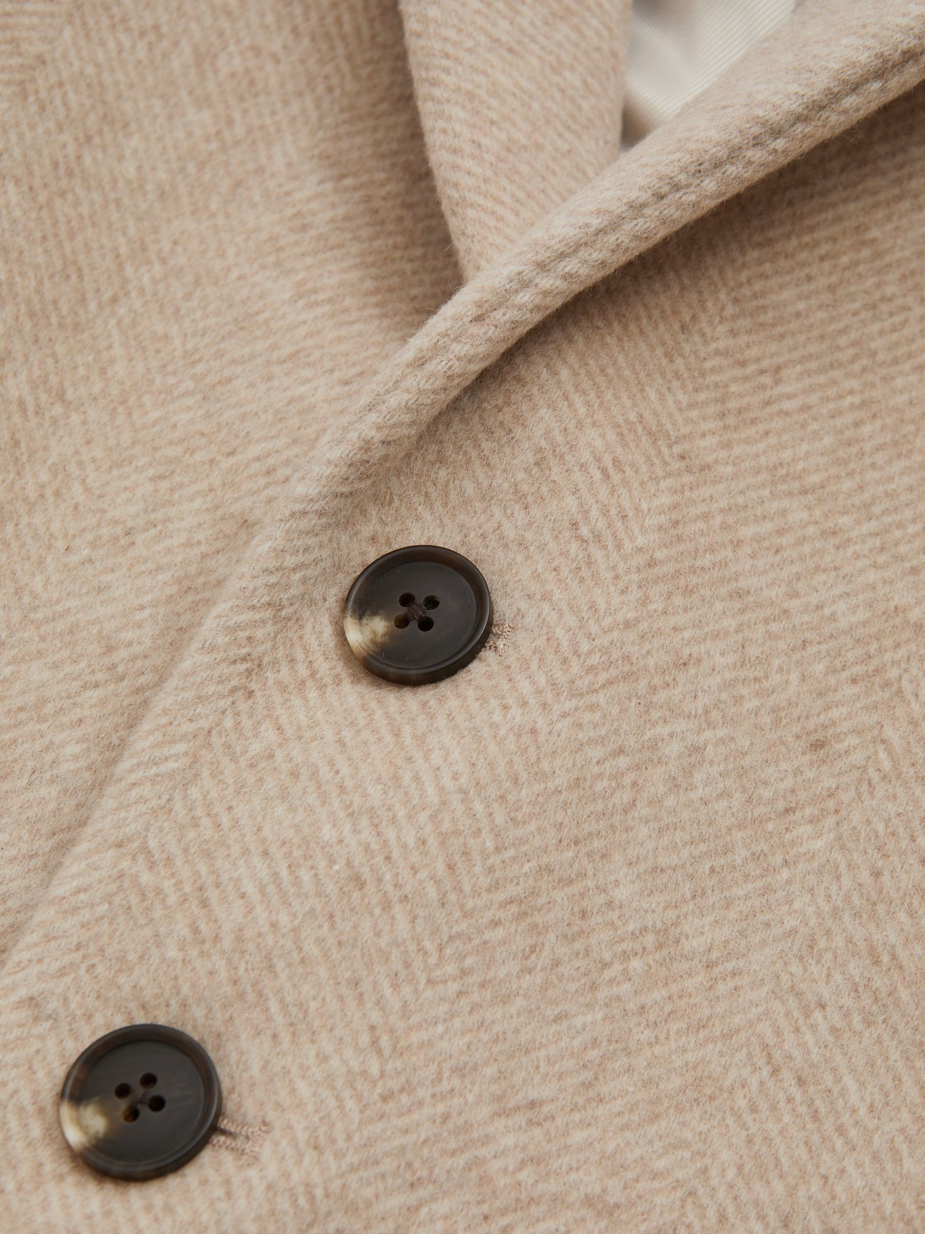 13-14 yrs Single Breasted Overcoat in Oatmeal - Image 3 of 4