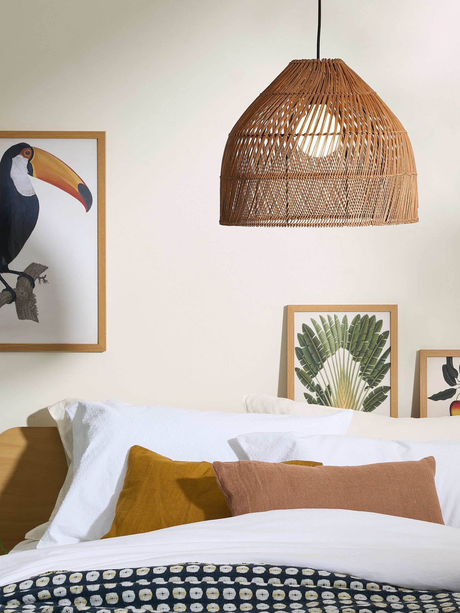 Java Small Small Lamp Shade in Dark Rattan - Image 1 of 3