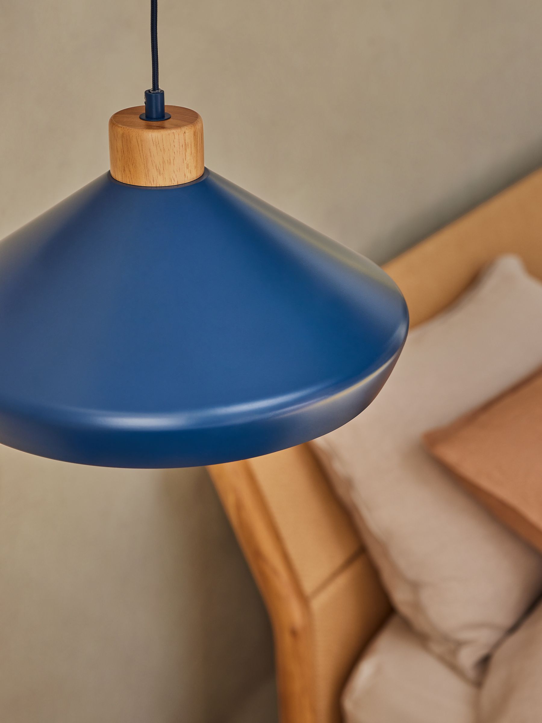 Albert Pendant Ceiling Light in Navy - Image 2 of 3