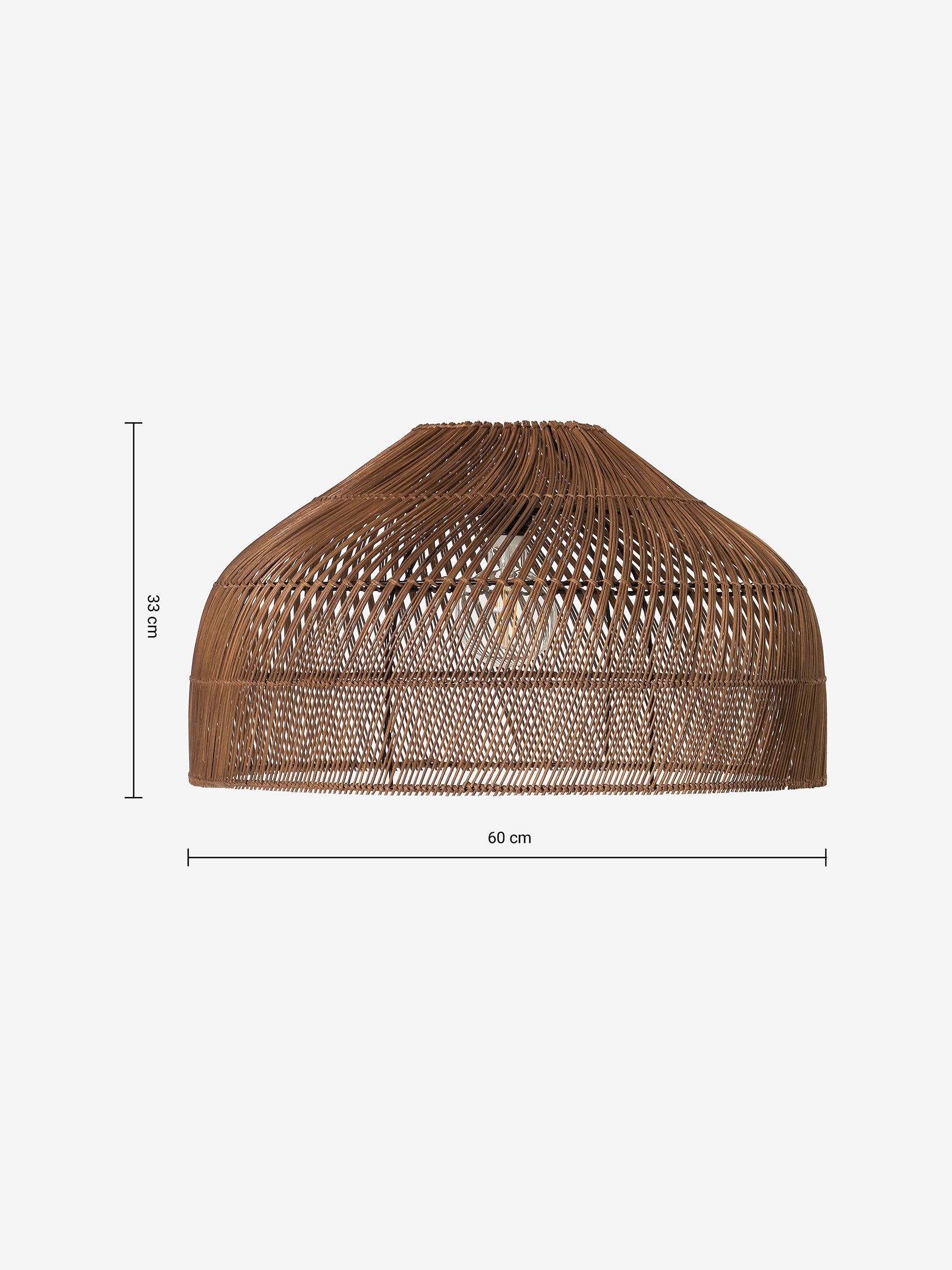 Java Large Lamp Shade in Dark Rattan - Image 3 of 3