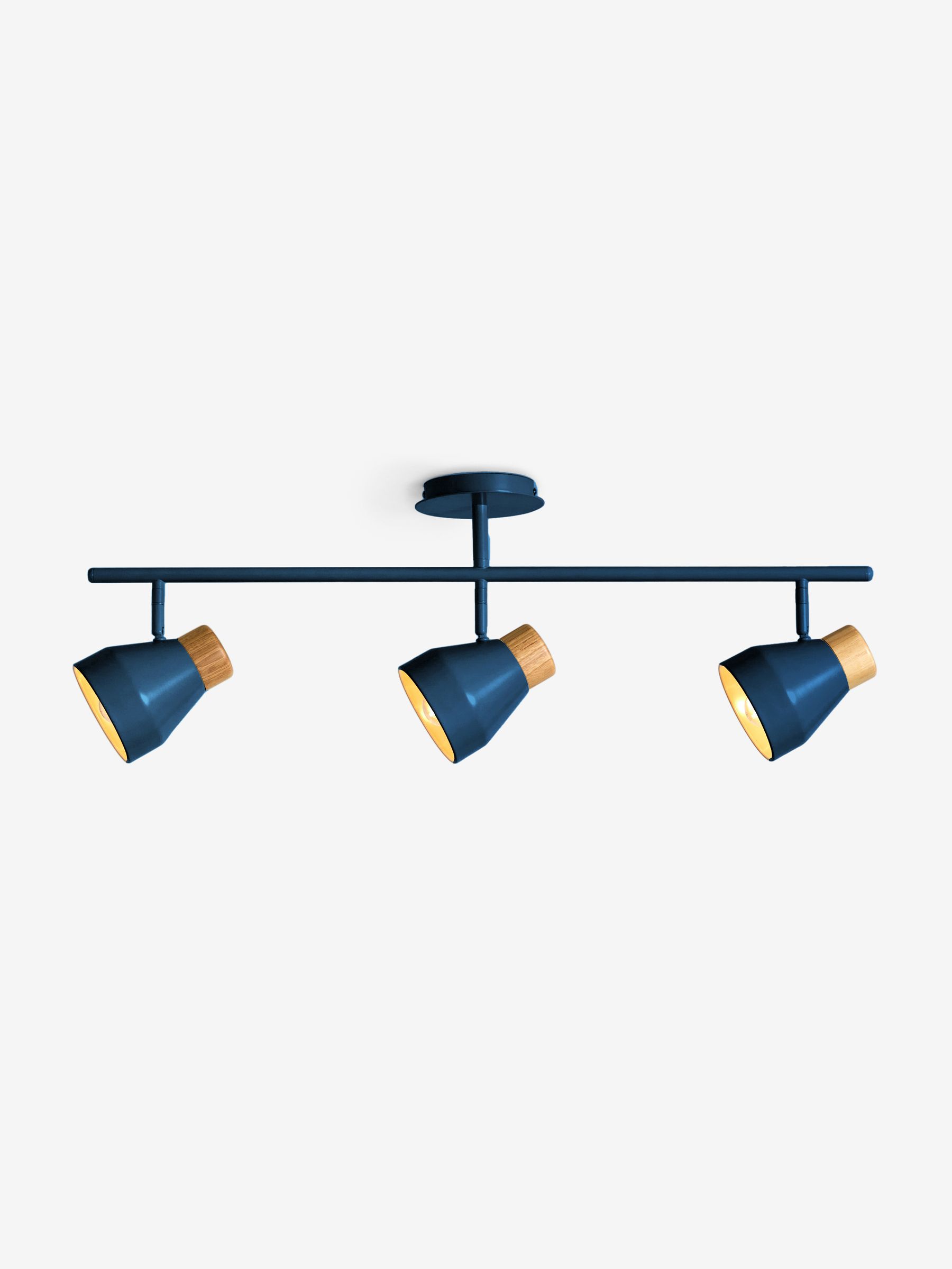 Albert 3 Light Linear Pendant Bar Ceiling Light in Navy - Image 3 of 3
