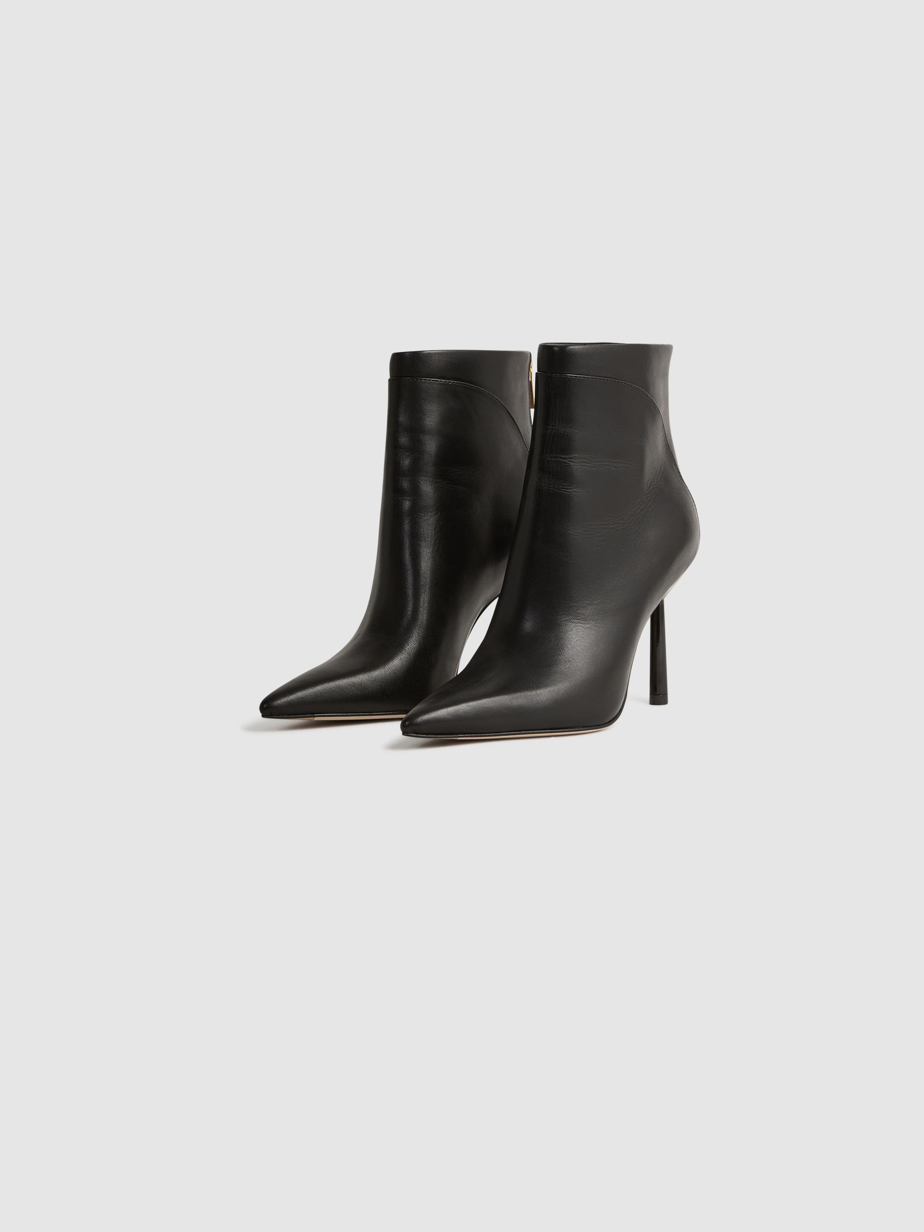 Signature Leather Ankle Boots in Black - Image 3 of 5