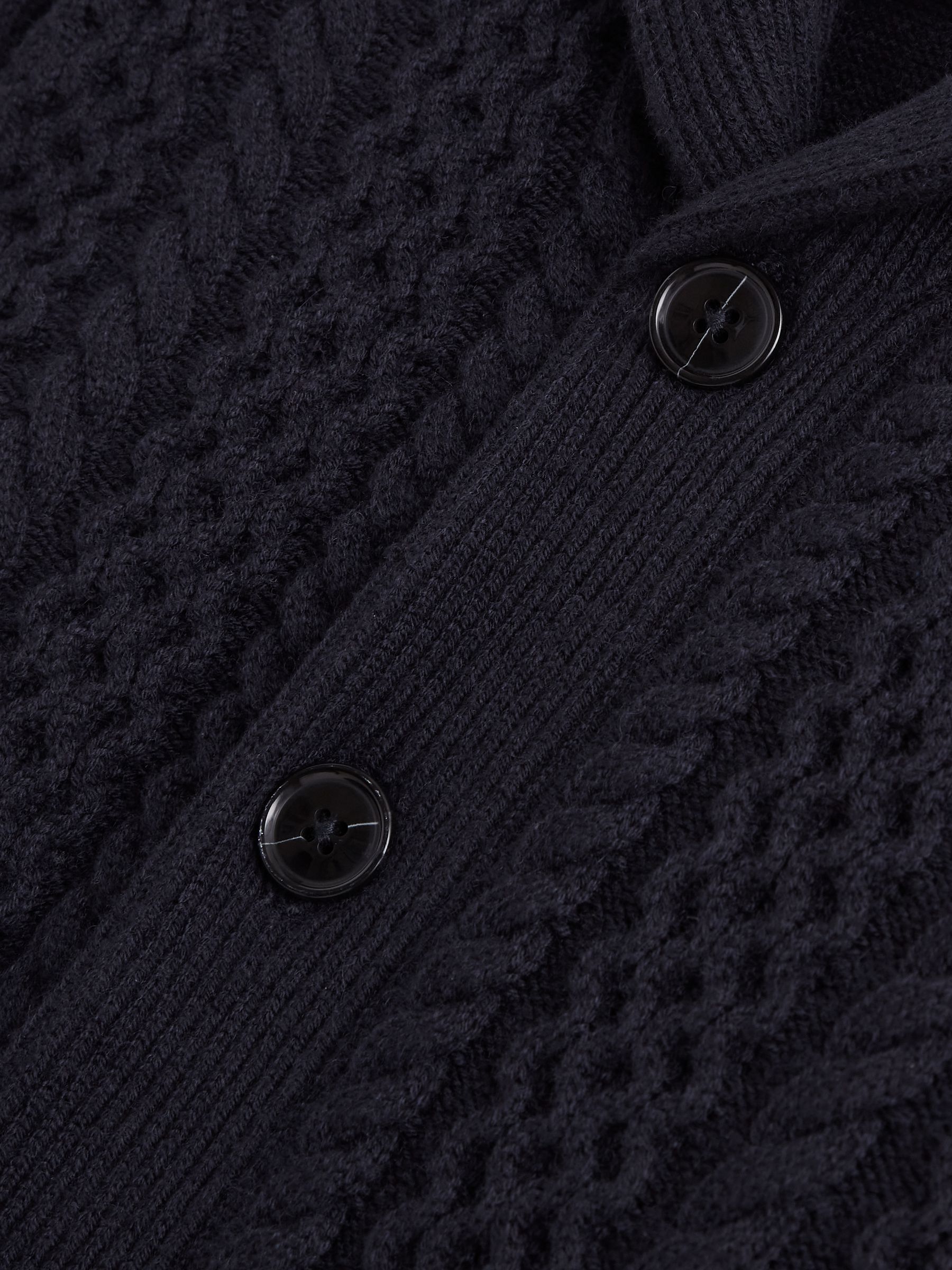 Junior Cable Knitted Cardigan in Navy - Image 6 of 6