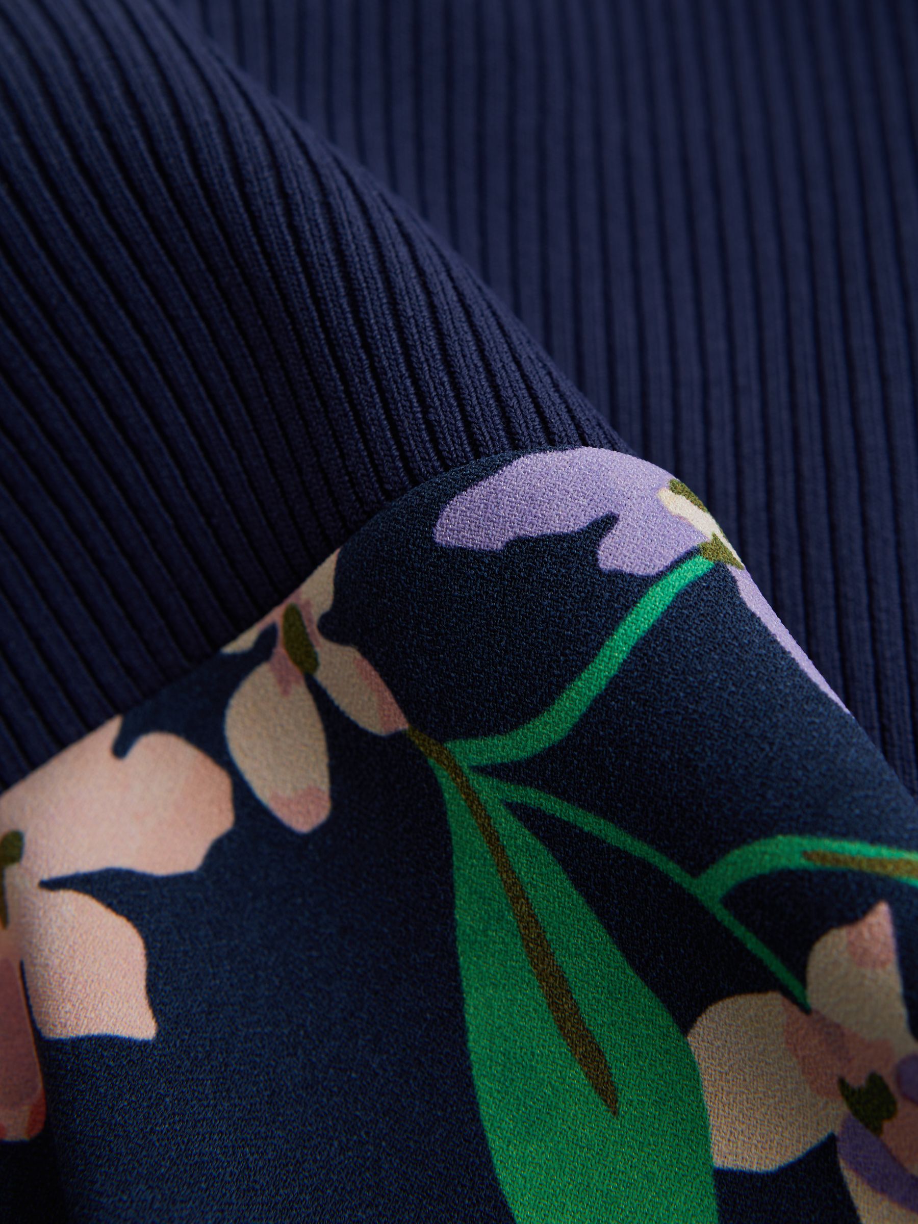 Florere Hybrid Knit Midi Dress in Navy - Image 5 of 5