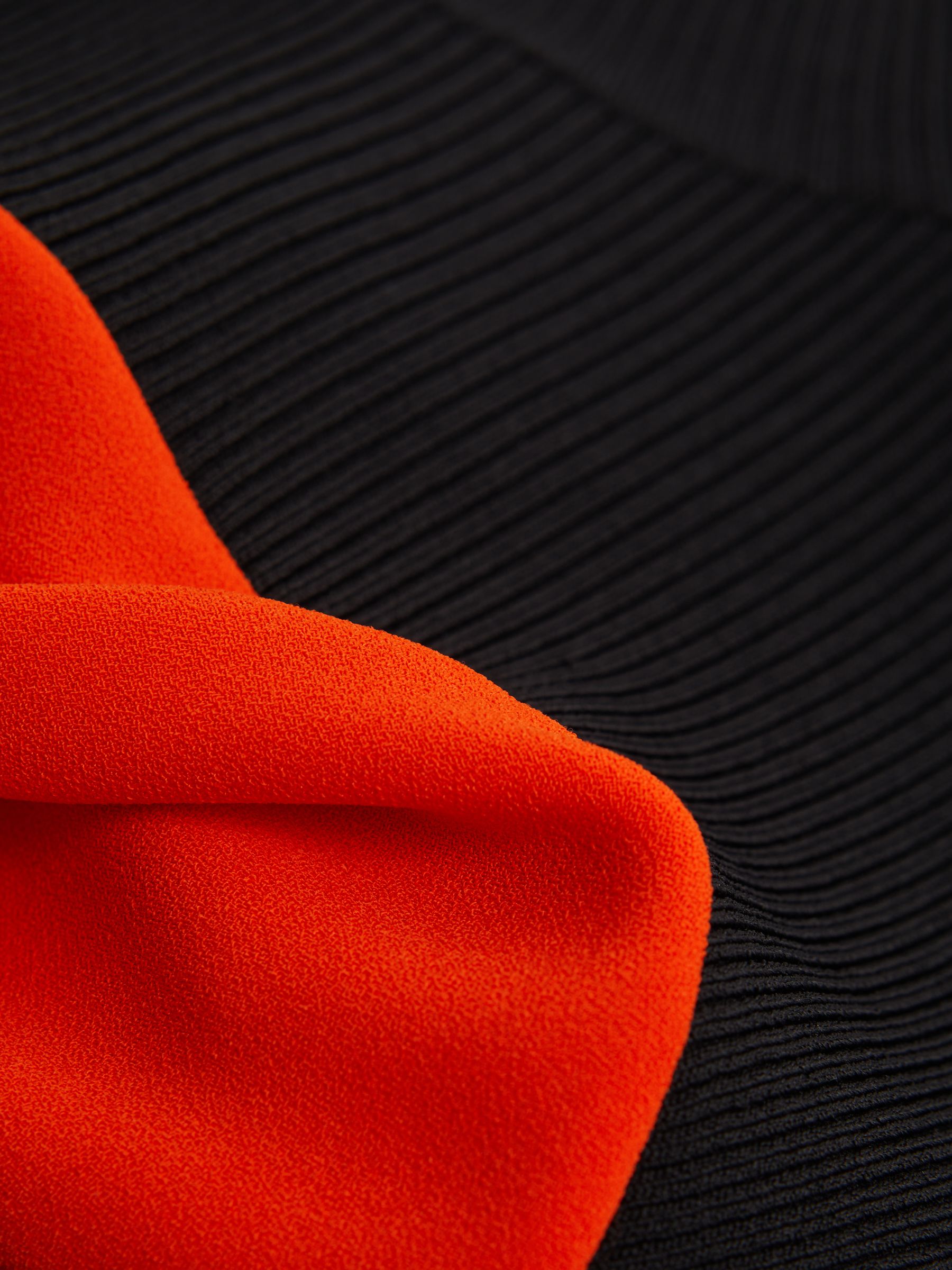 Florere Hybrid Knit Midi Dress in Bright Orange - Image 5 of 5