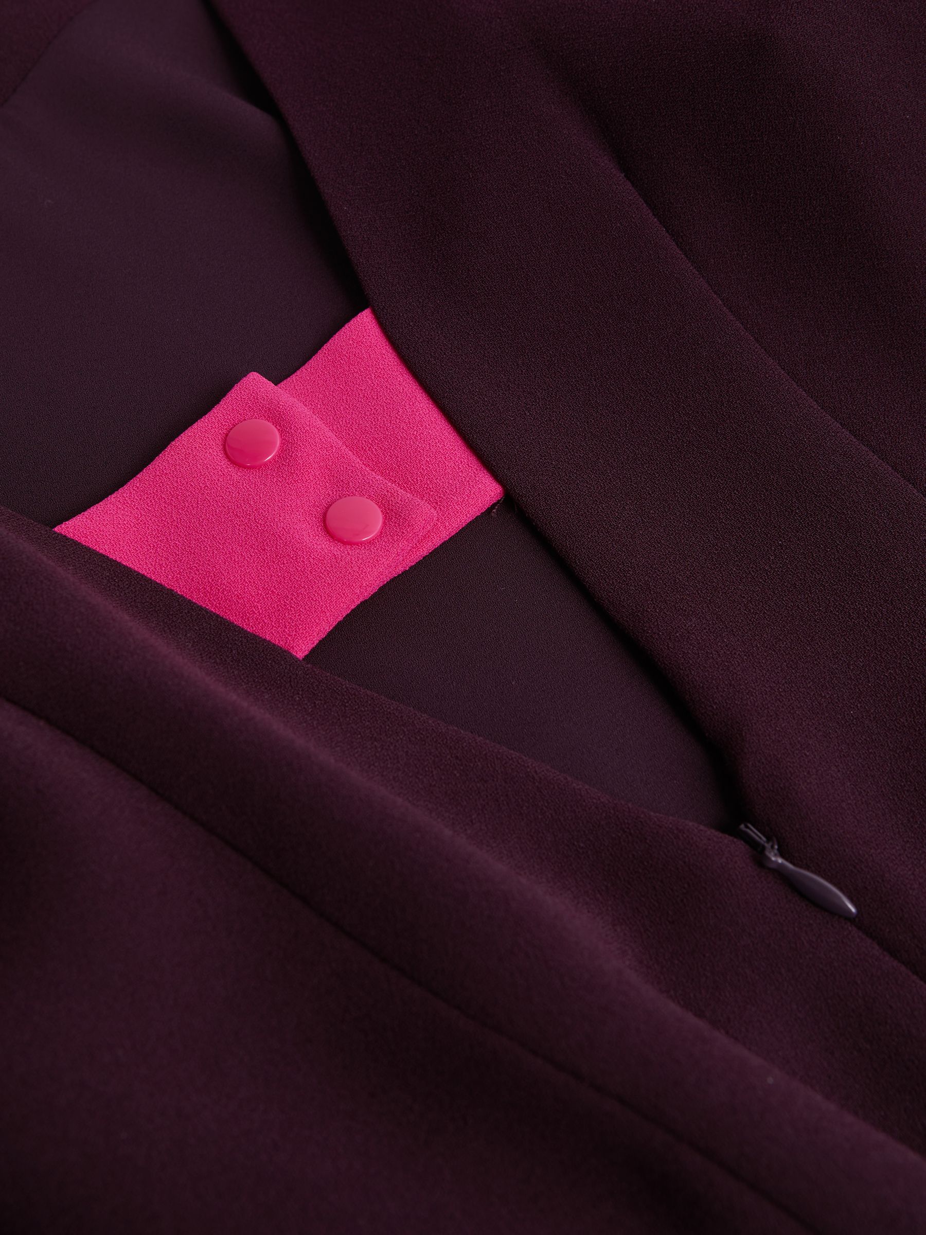 Florere Tiered Sleeve Midi Dress in Burgundy - Image 5 of 5