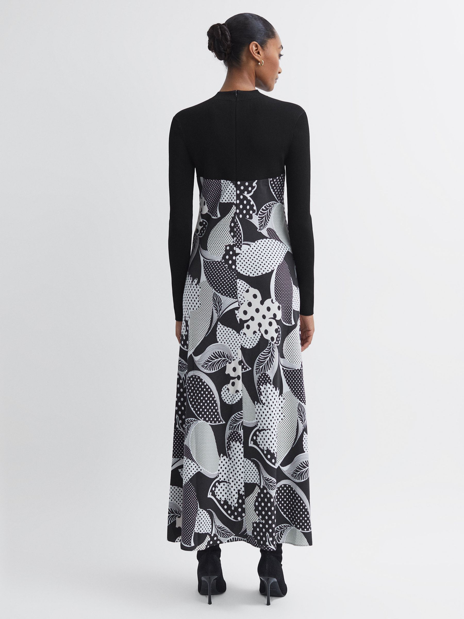 Florere Hybrid Knit Midi Dress in Black - Image 5 of 6