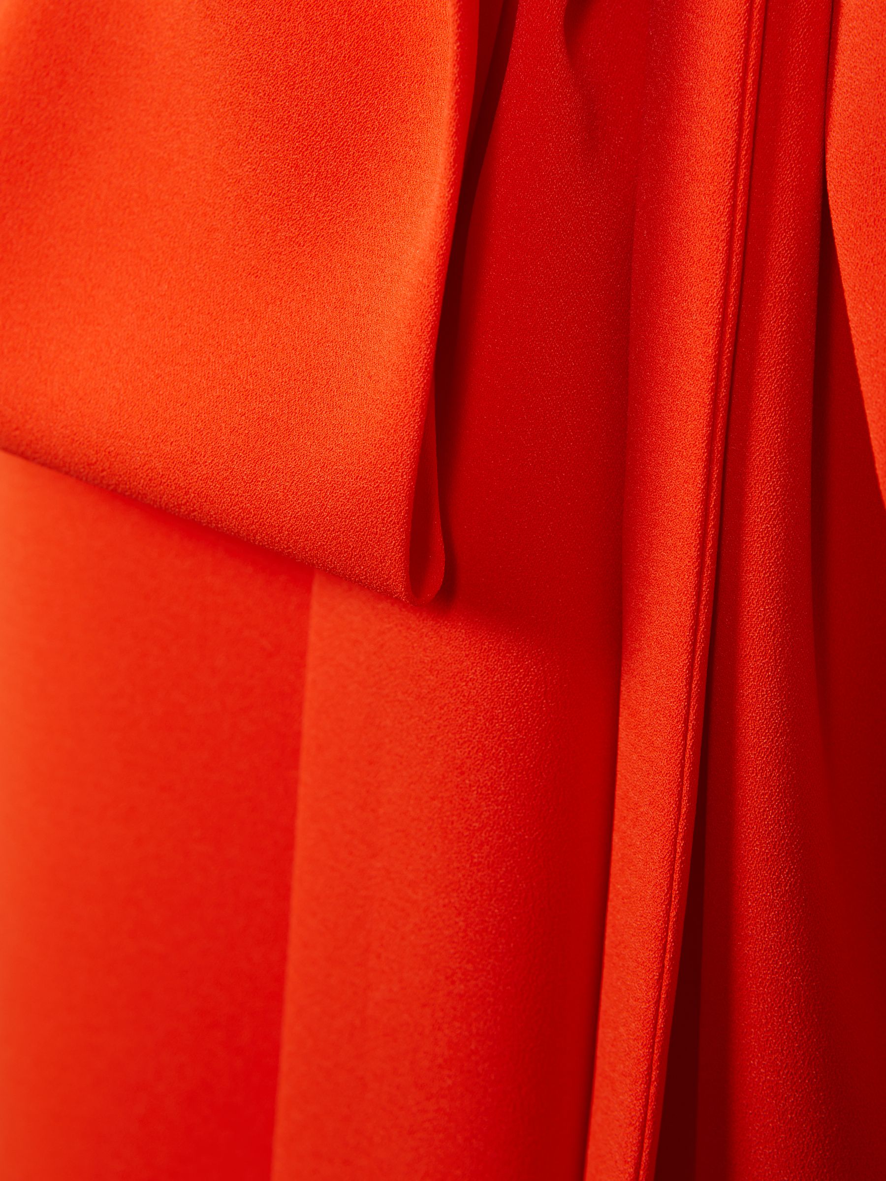 Florere Tie Neck Midi Dress in Bright Orange - Image 6 of 6