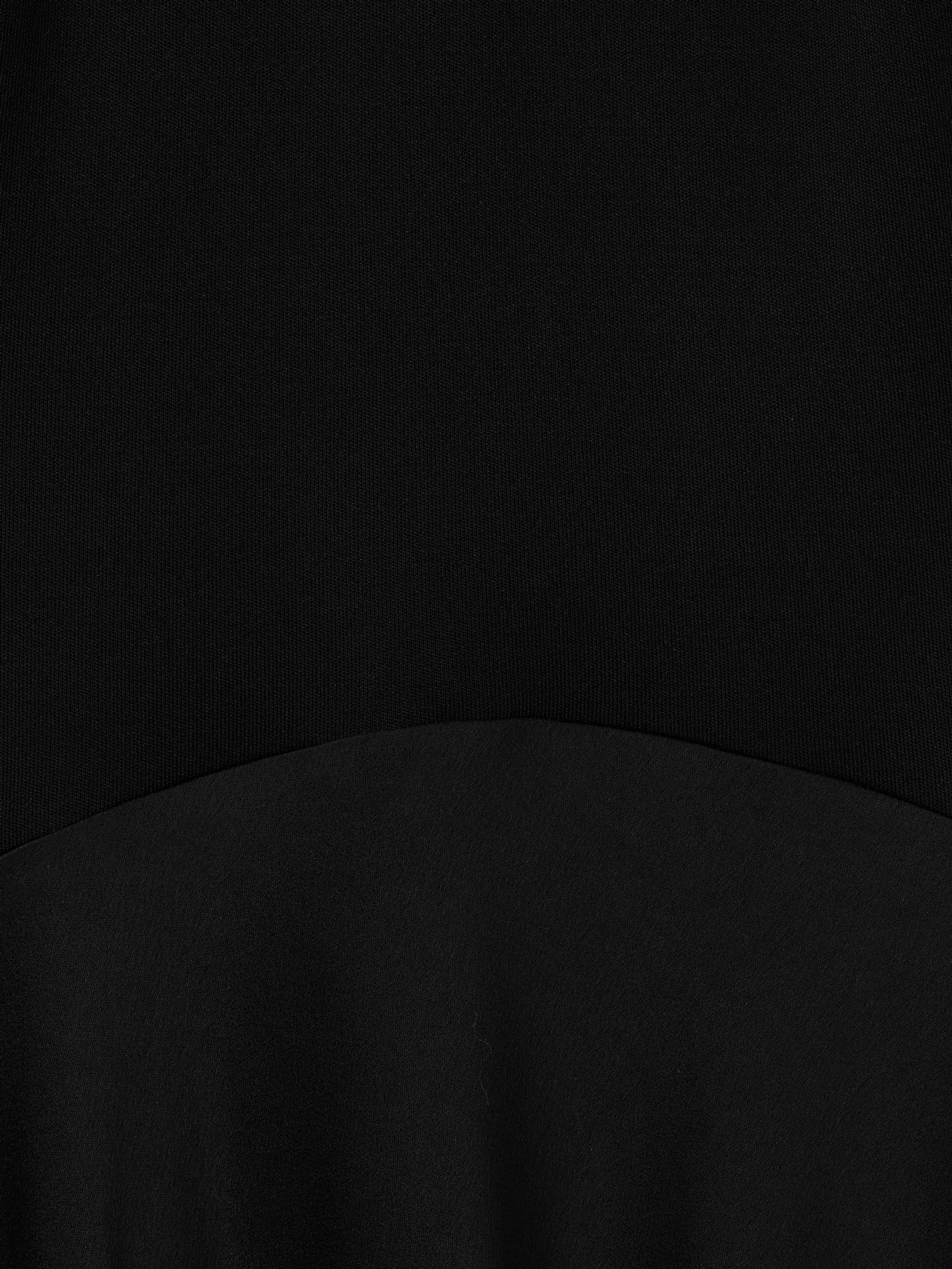 Florere Knitted Satin Midi Dress in Black - Image 5 of 6