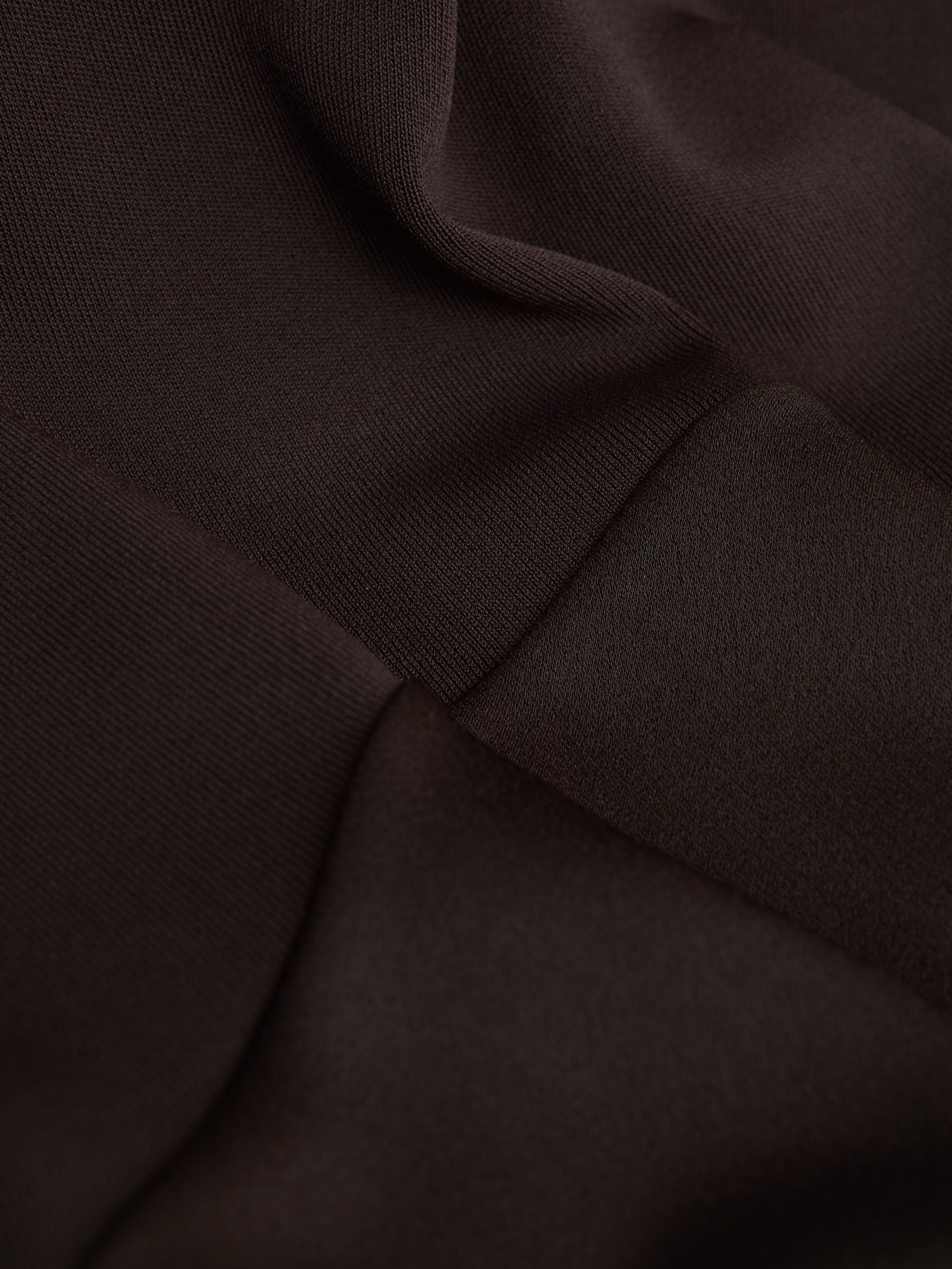 Florere Knitted Satin Midi Dress in Chocolate - Image 6 of 6