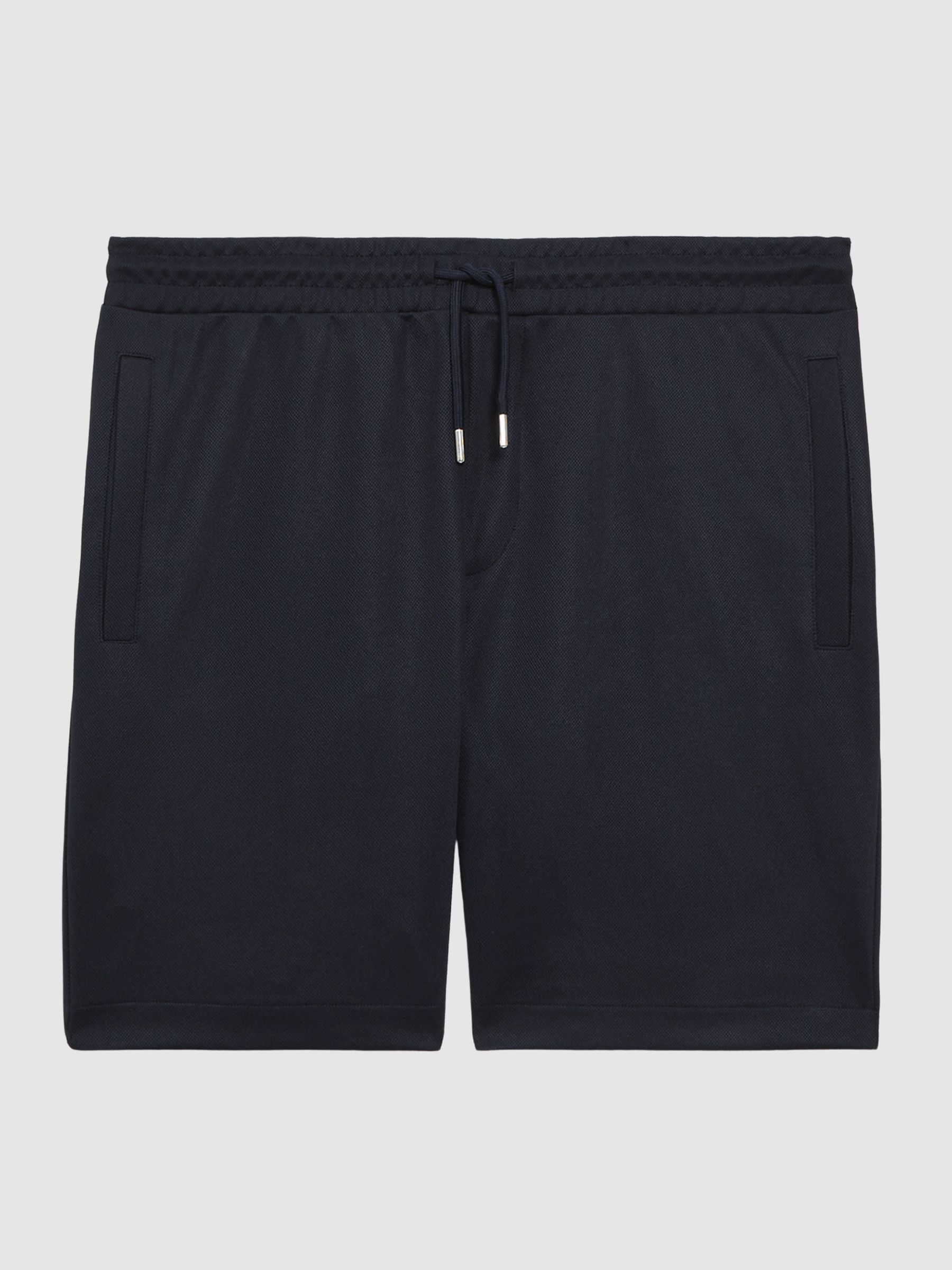 Slim Fit Drawstring Shorts in Navy - Image 2 of 5