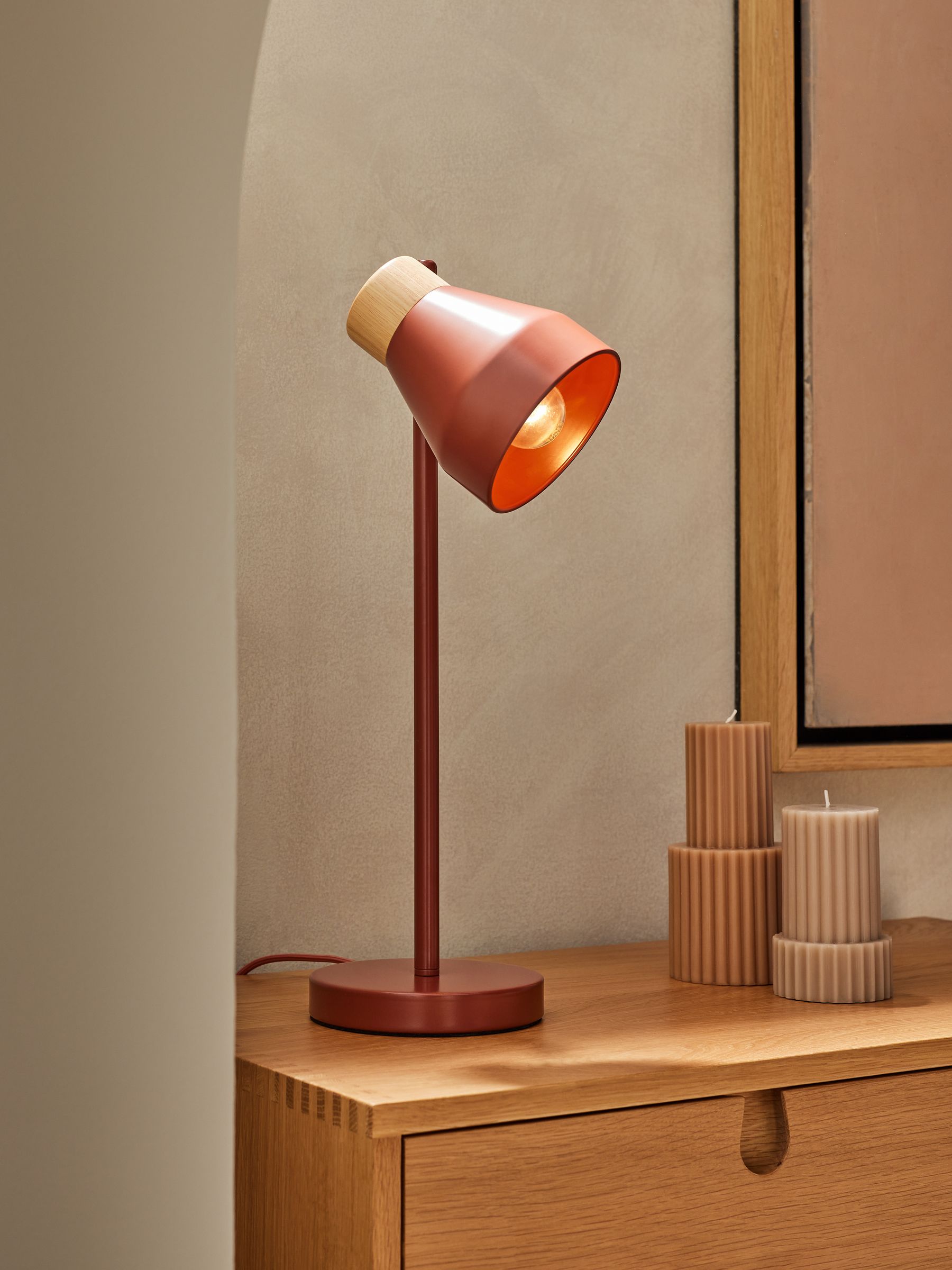 Albert Table Lamp in Terracotta - Image 1 of 3