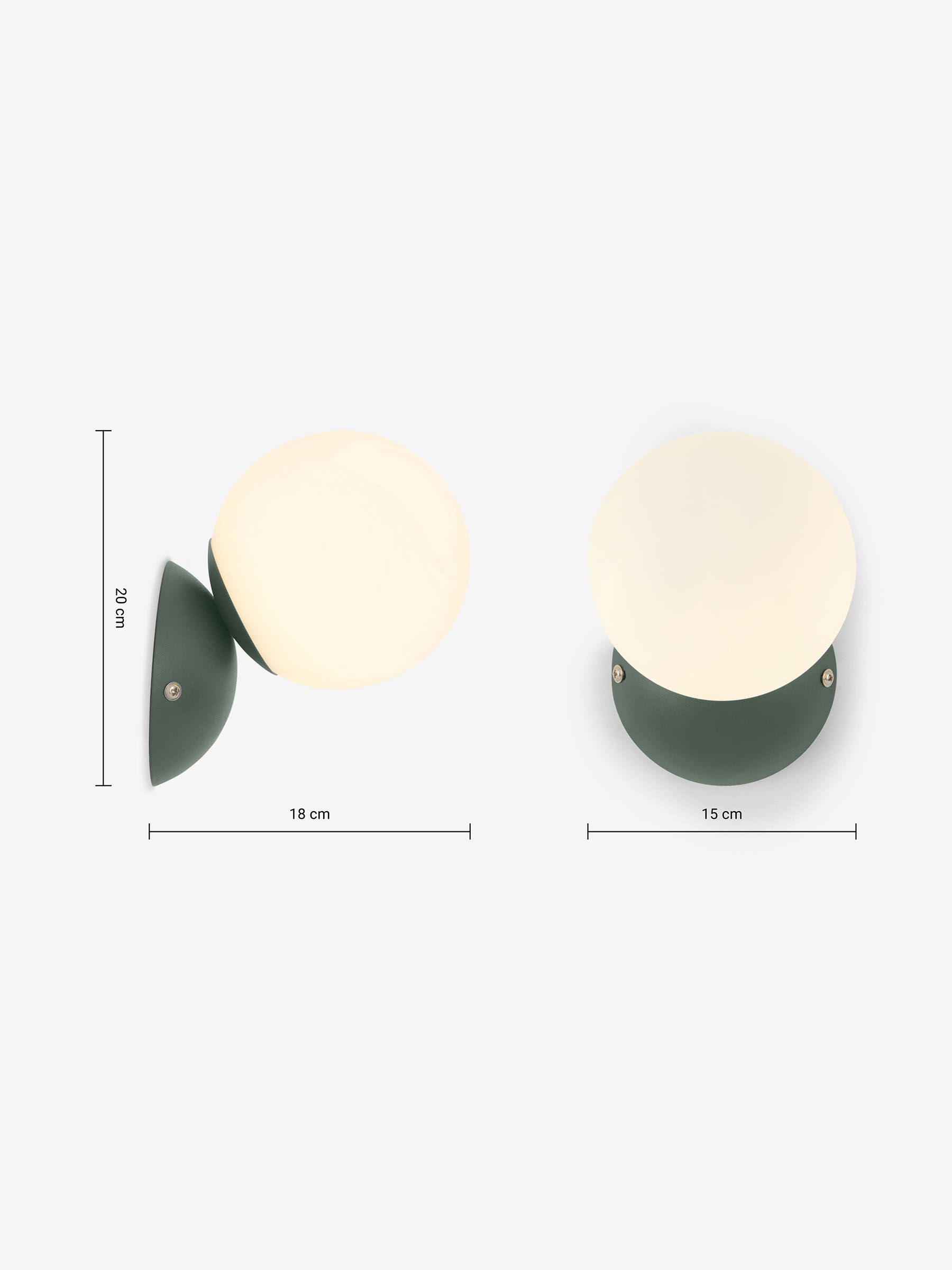 Vetro Wall Light in Green - Image 3 of 3