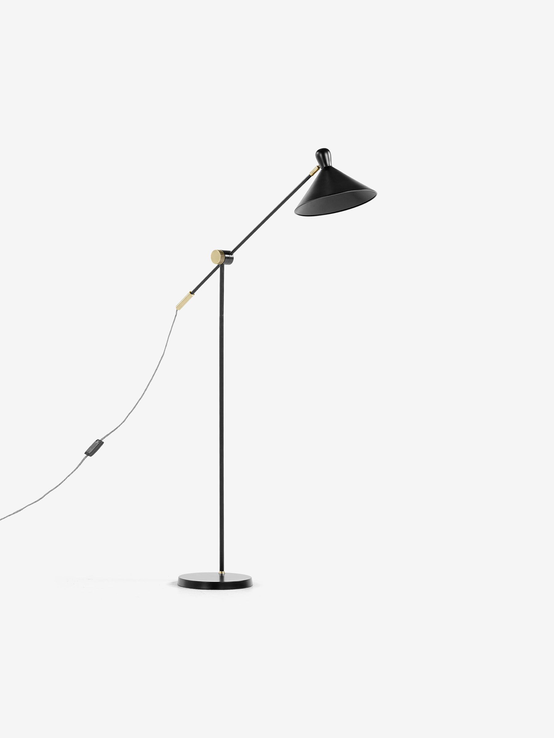 Ogilvy Task Floor Lamp in Black/Gold - Image 2 of 4
