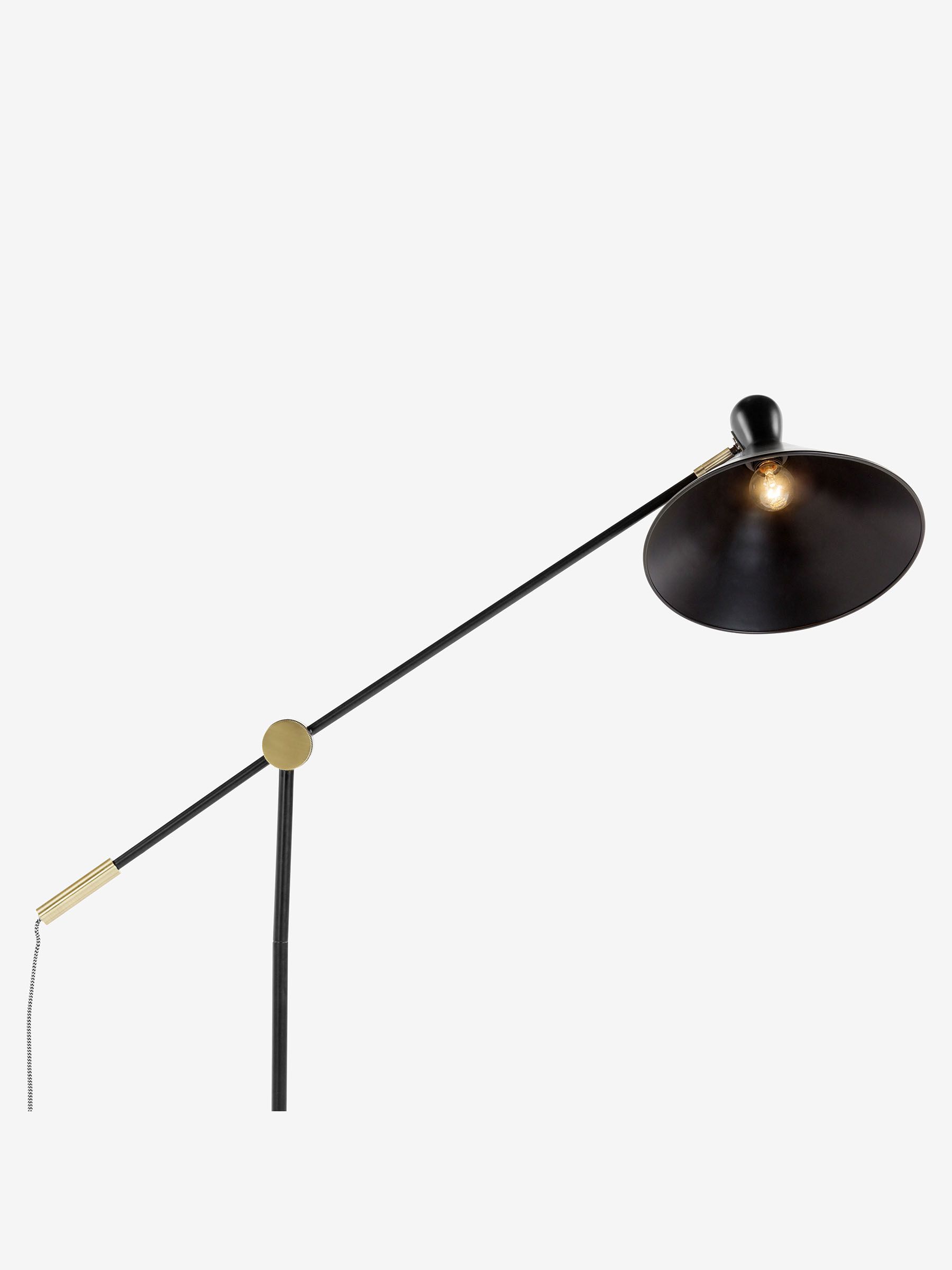 Ogilvy Task Floor Lamp in Black/Gold - Image 3 of 4
