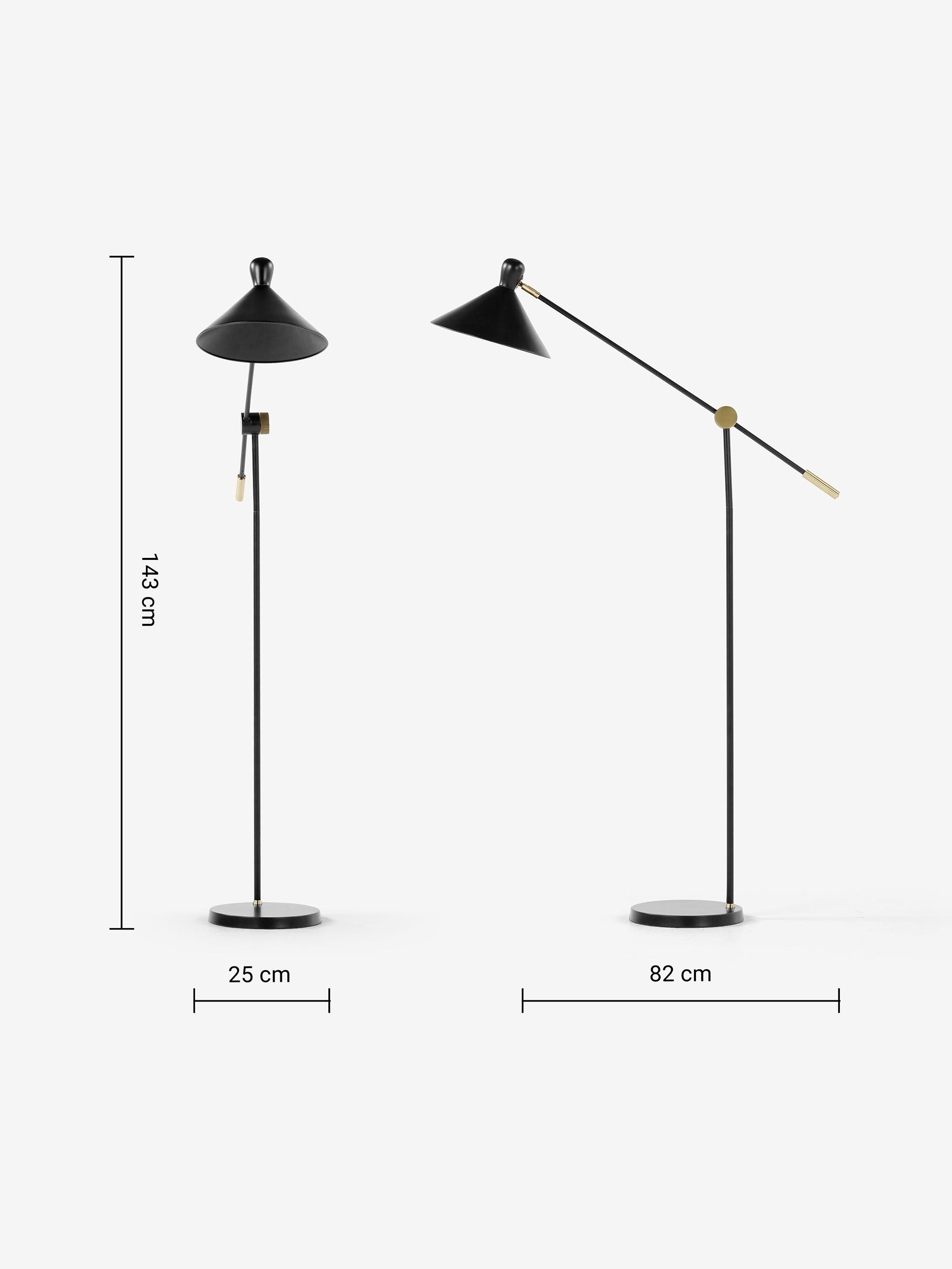 Ogilvy Task Floor Lamp in Black/Gold - Image 4 of 4