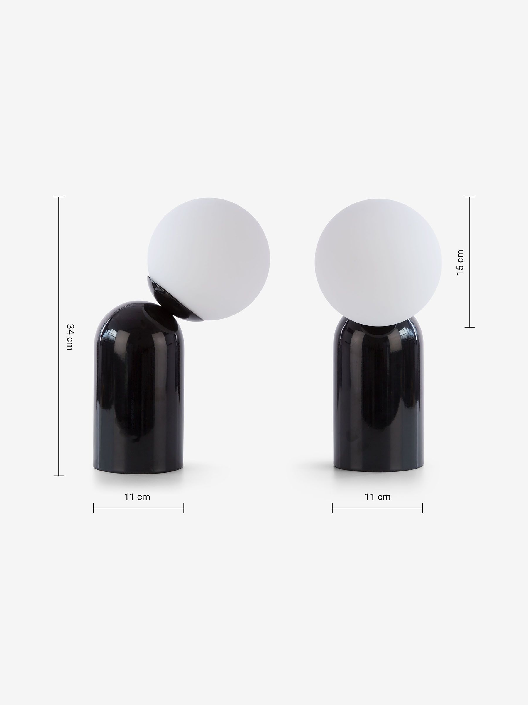 Vetro Table Lamp in Black - Image 7 of 7