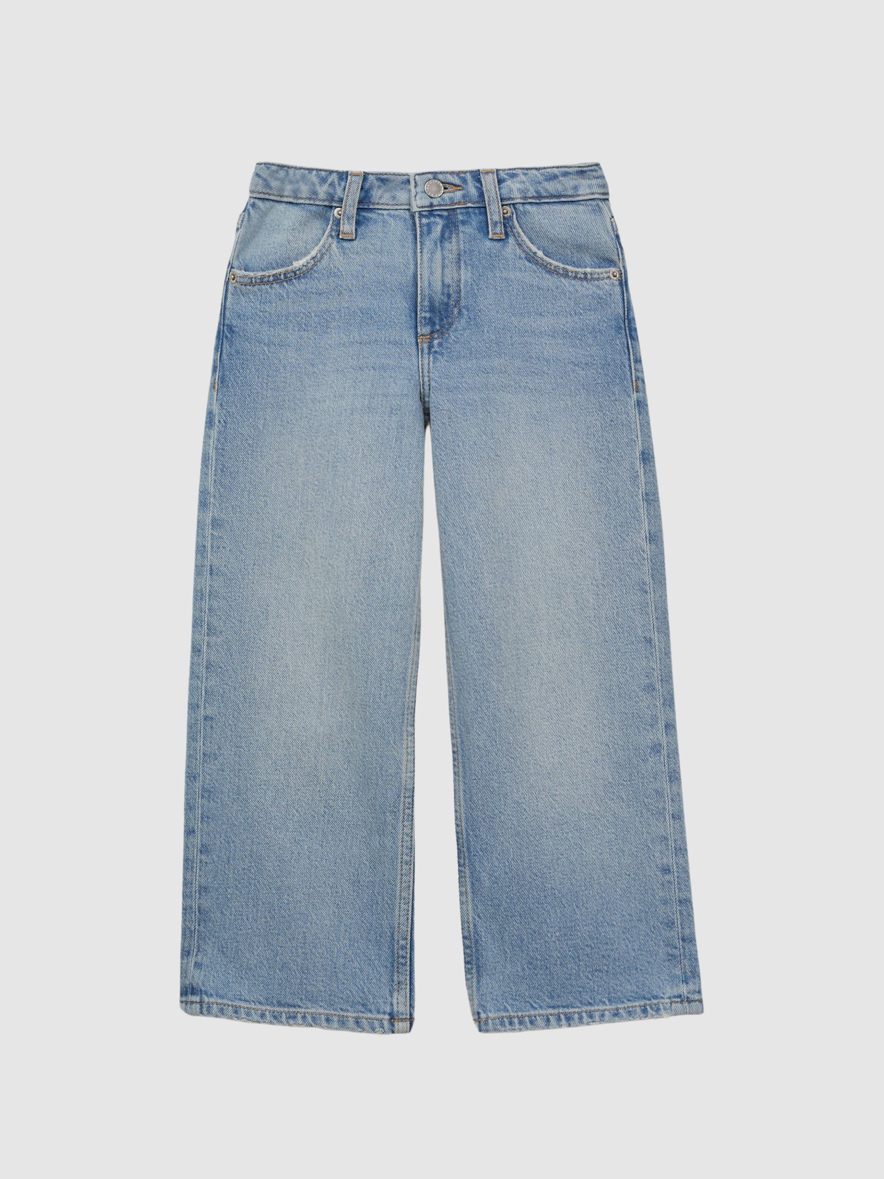 9-14 yrs Straight Leg Sequin Detail Jeans in Denim - Image 2 of 6