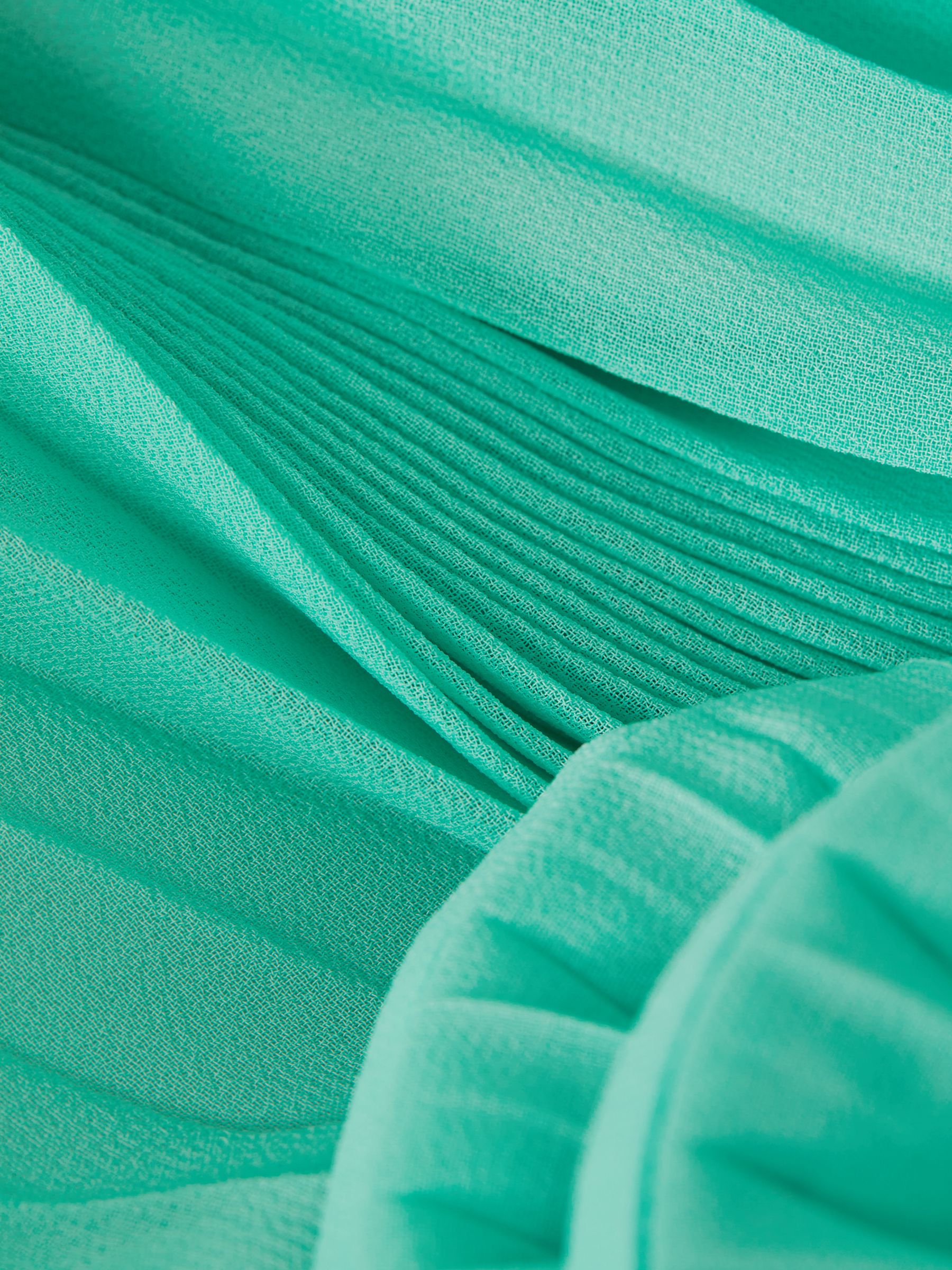 Amur Halter Neck Frill Mini Dress in Green - Image 6 of 6