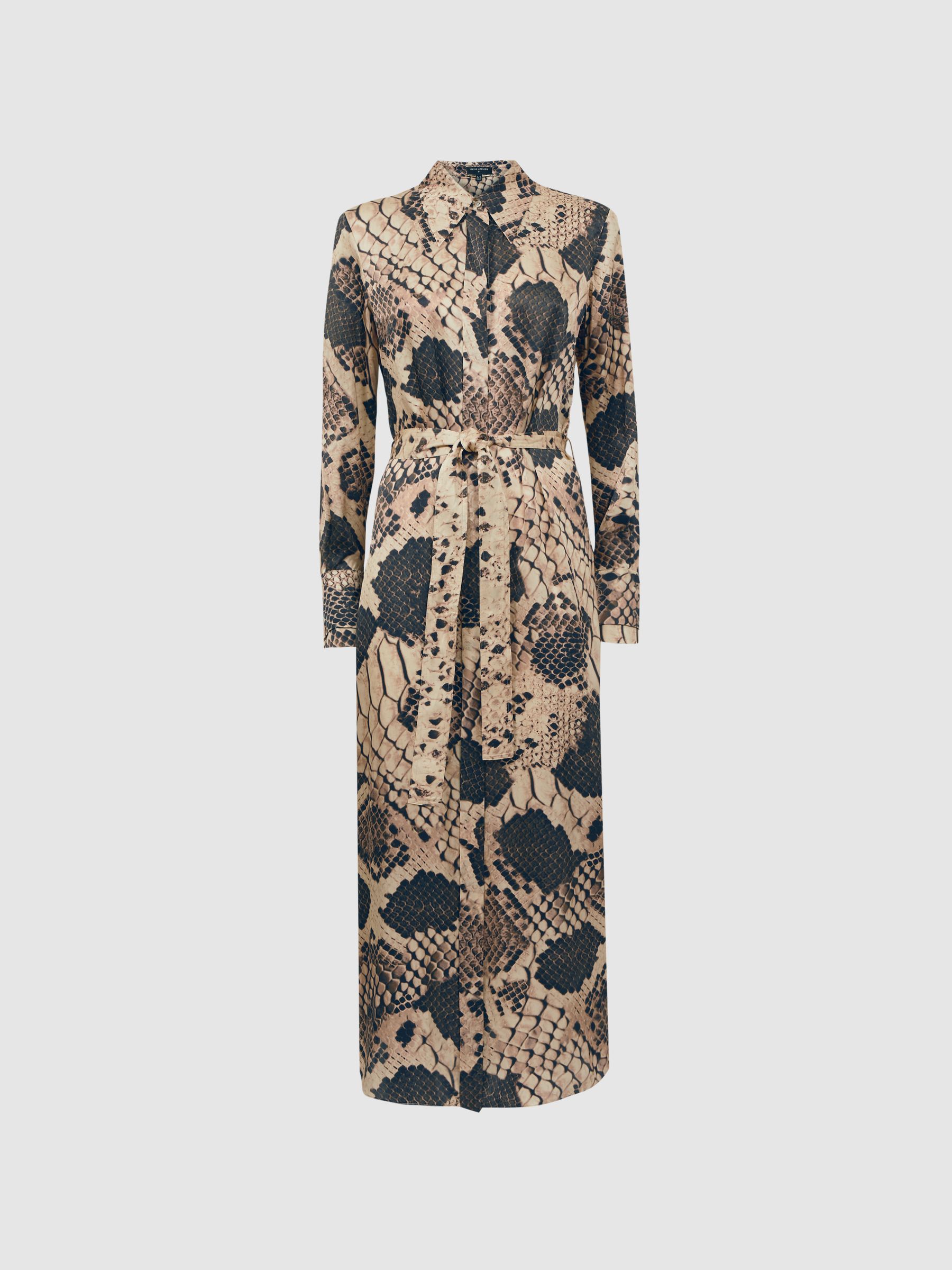 Silk Snake Print Maxi Dress in Snake - Image 2 of 6