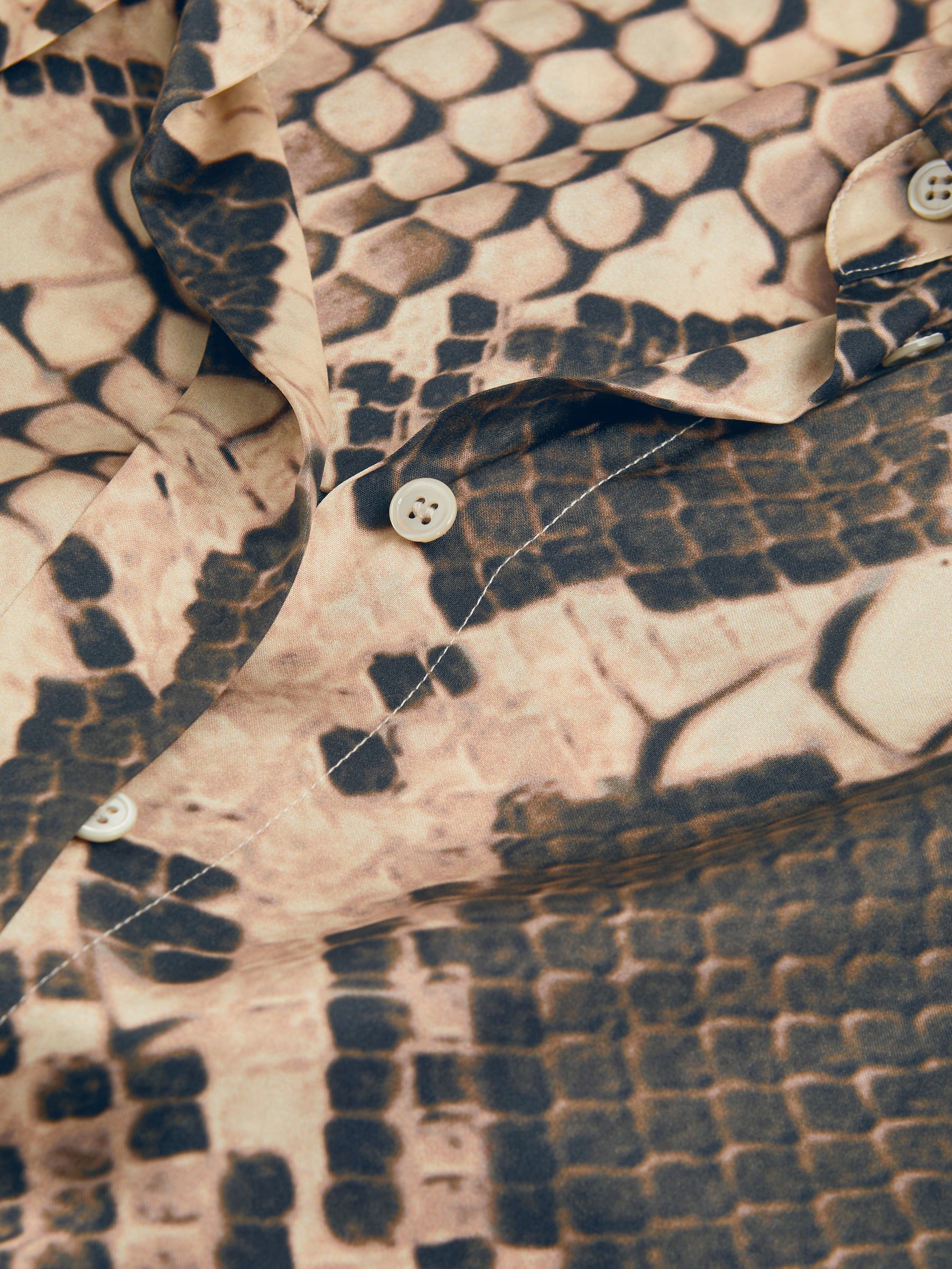 Silk Snake Print Maxi Dress in Snake - Image 6 of 6