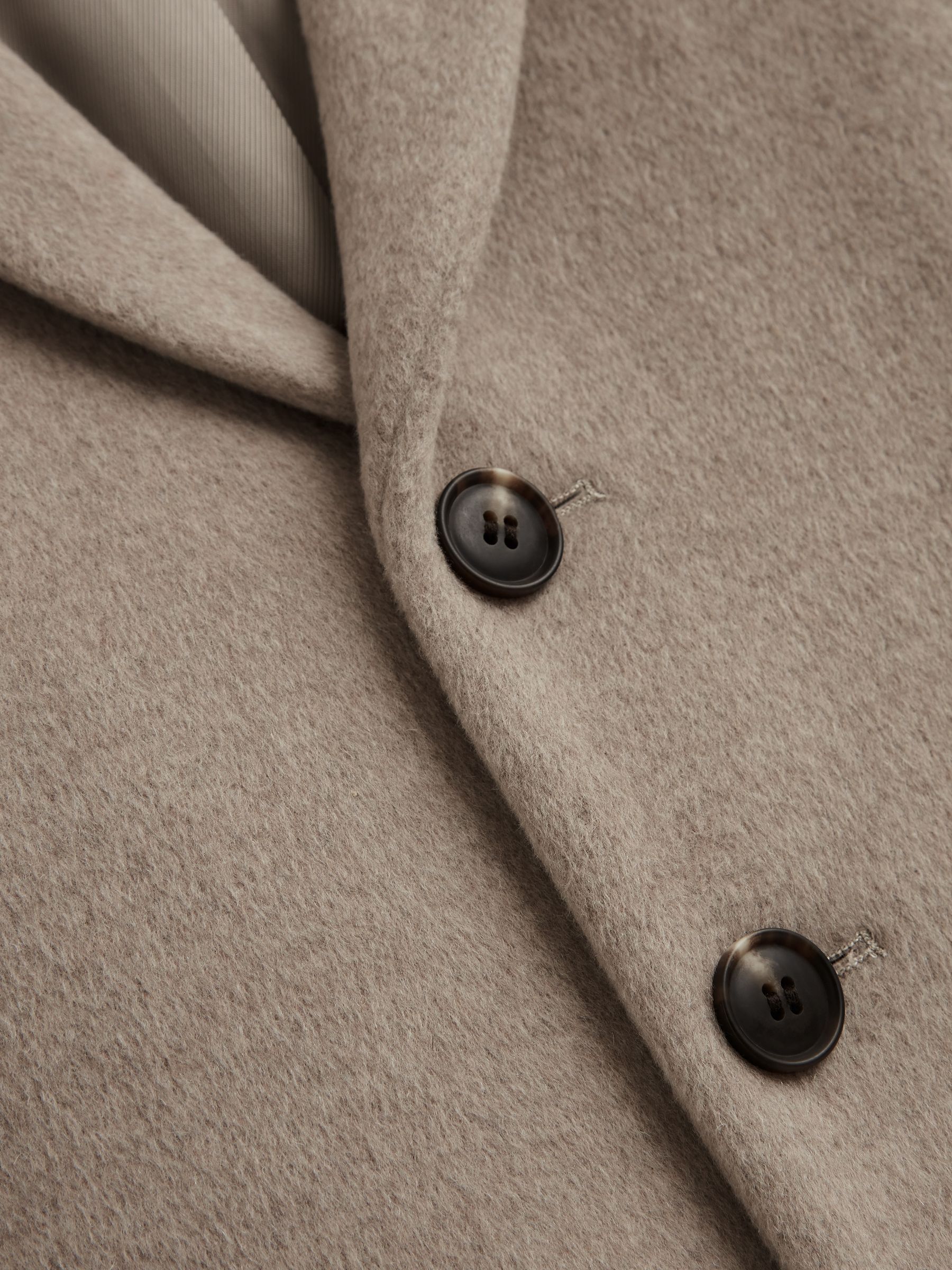 3-9 yrs Single Breasted Epsom Overcoat in Stone Melange - Image 6 of 6