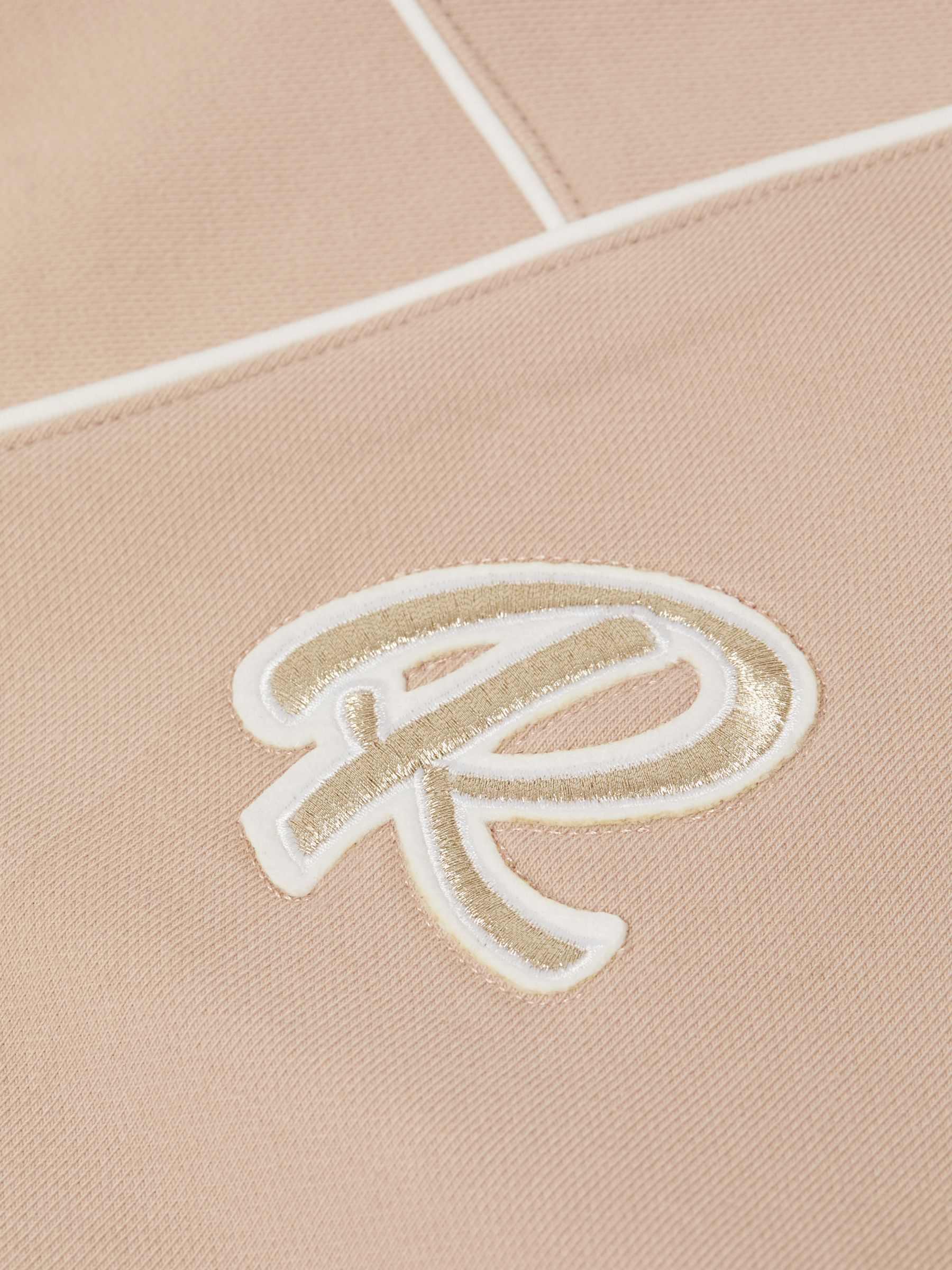 9-14 yrs Embroidered Crew Neck Sweatshirt in Camel - Image 6 of 6