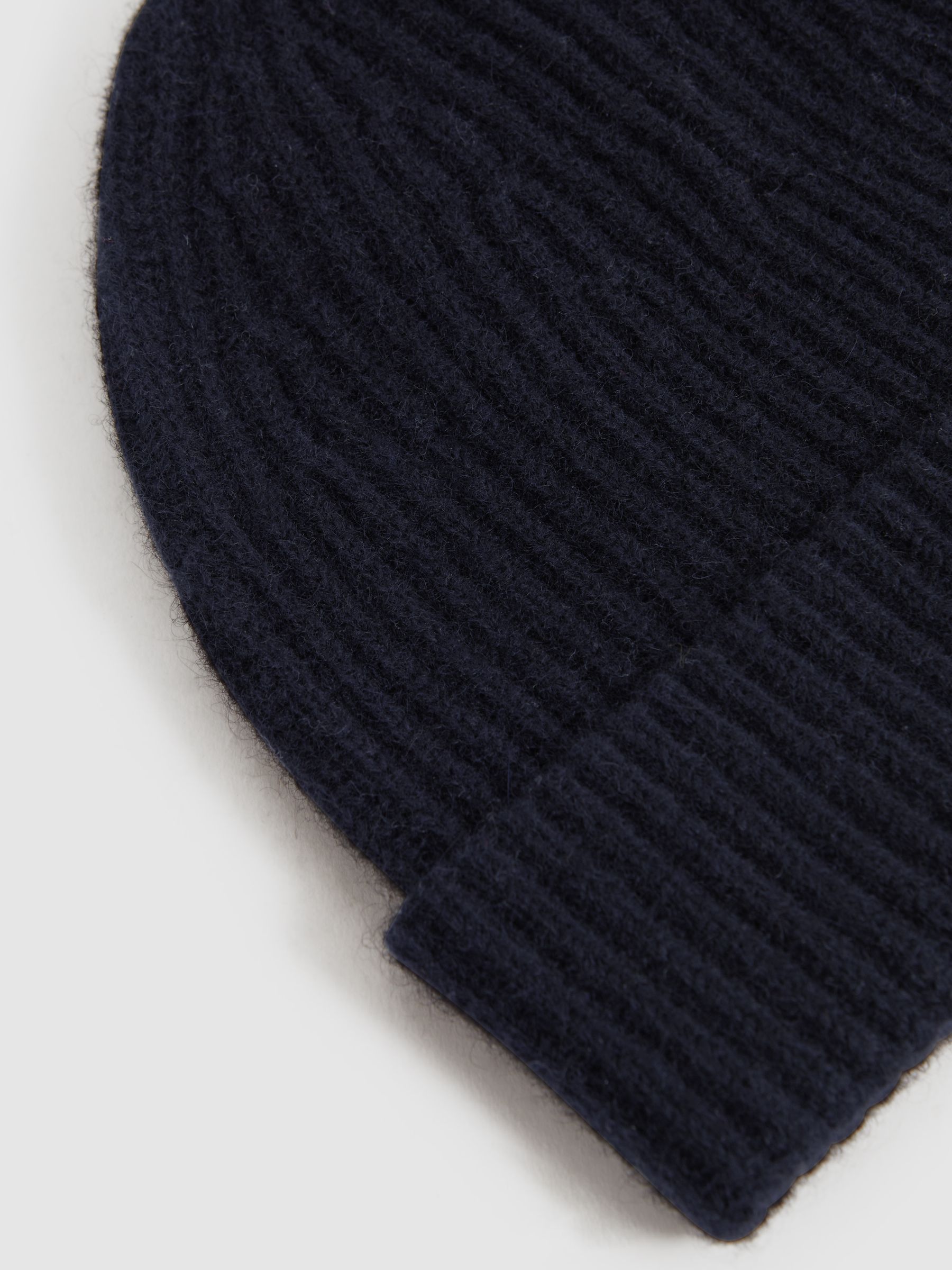 Atelier Ribbed-Cashmere Beanie in Navy - Image 1 of 4