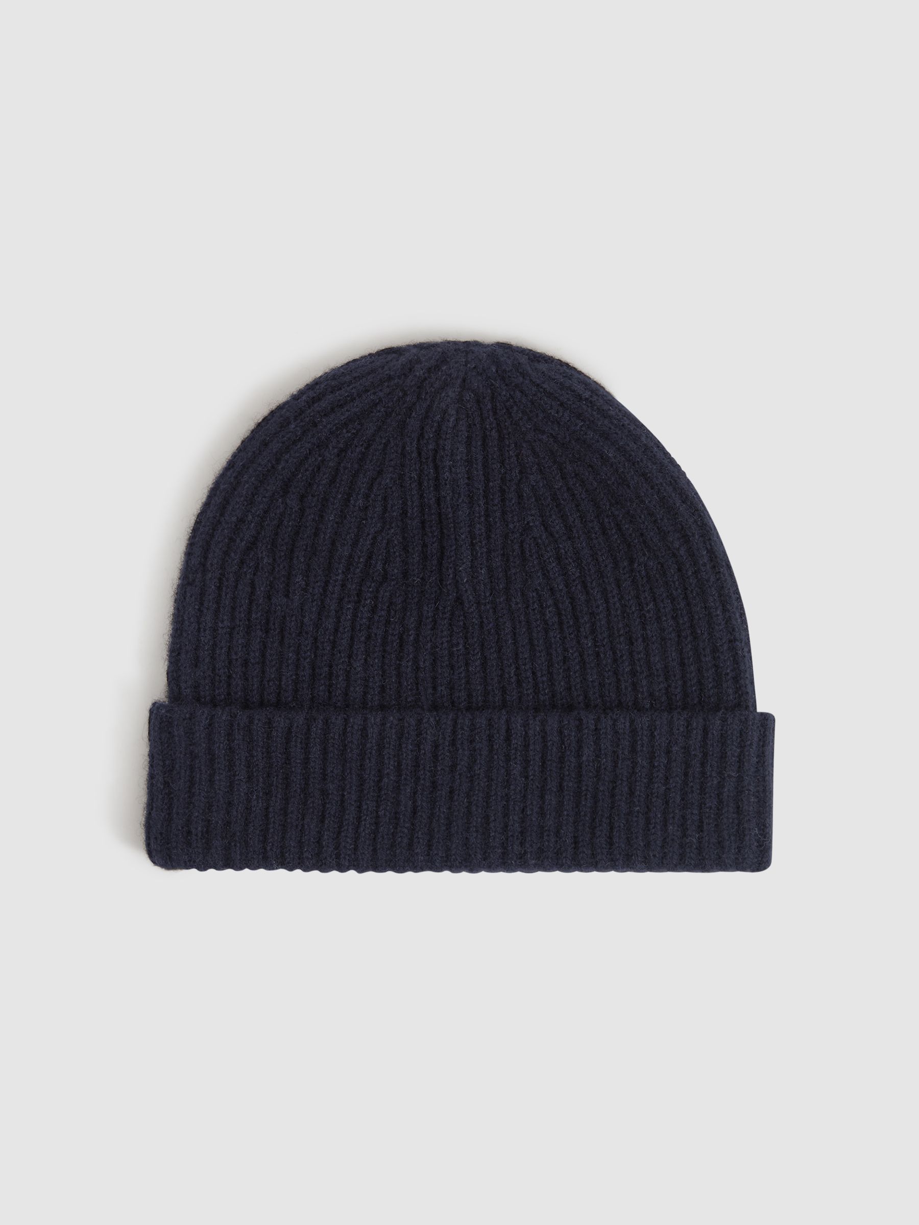 Atelier Ribbed-Cashmere Beanie in Navy - Image 2 of 4