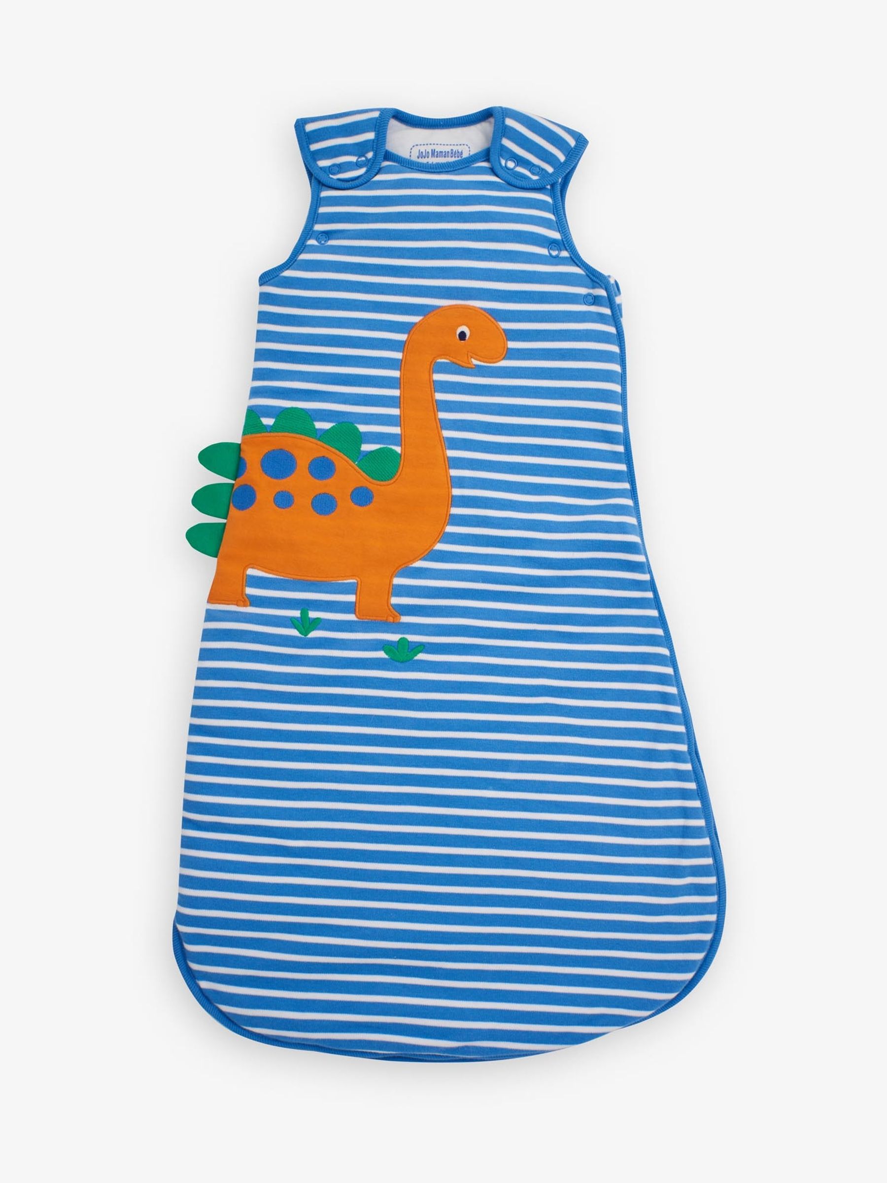 Blue Stripe Dino Appliqué 2.5 Tog Baby Sleeping Bag - Image 1 of 3