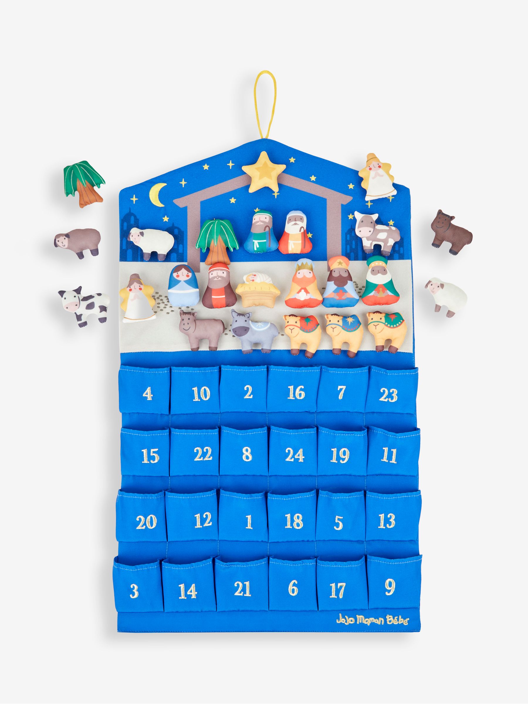 Nativity Fabric Advent Calendar Wall Hanging - Image 4 of 7