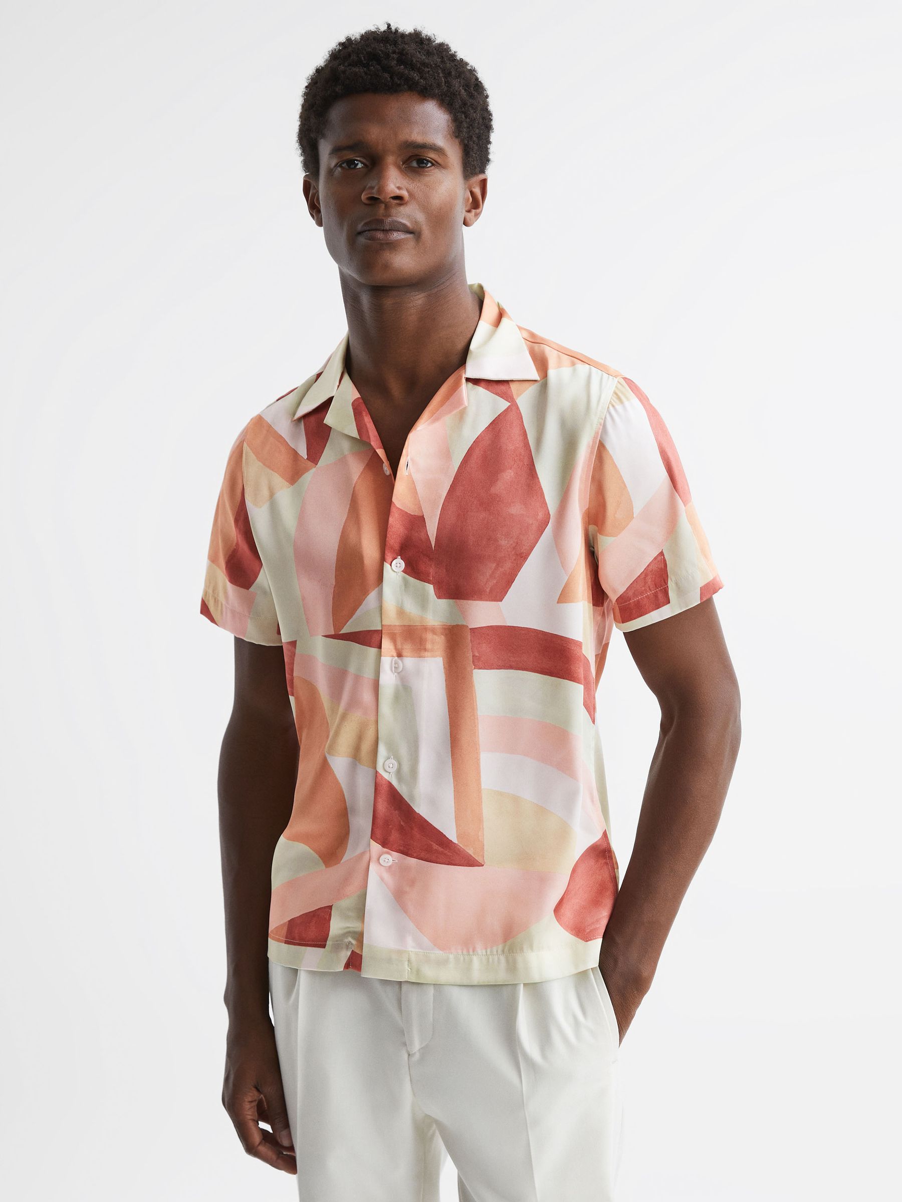 Abstract Button-Through Shirt in Multi - Image 1 of 4