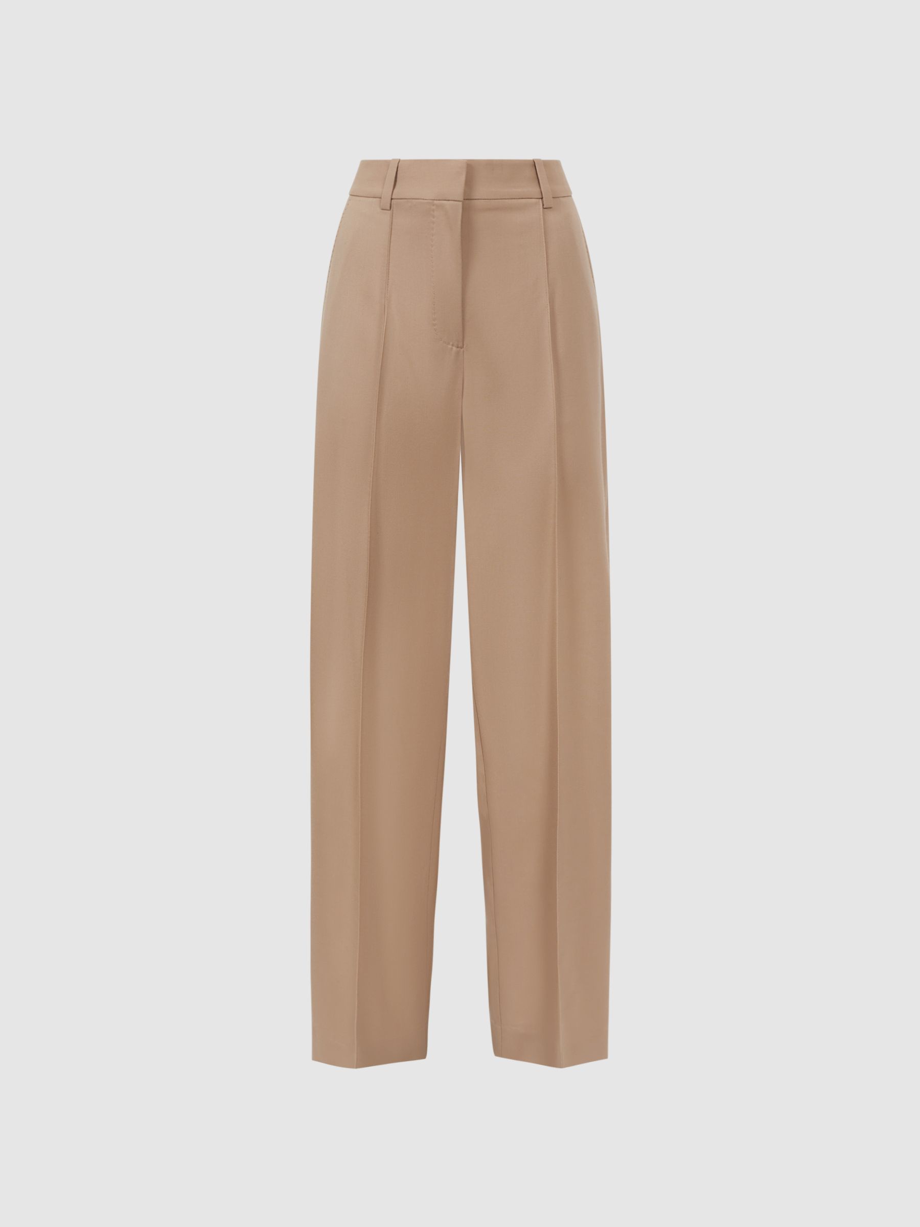 Atelier Wool Wide Leg Trousers in Camel - Image 2 of 5