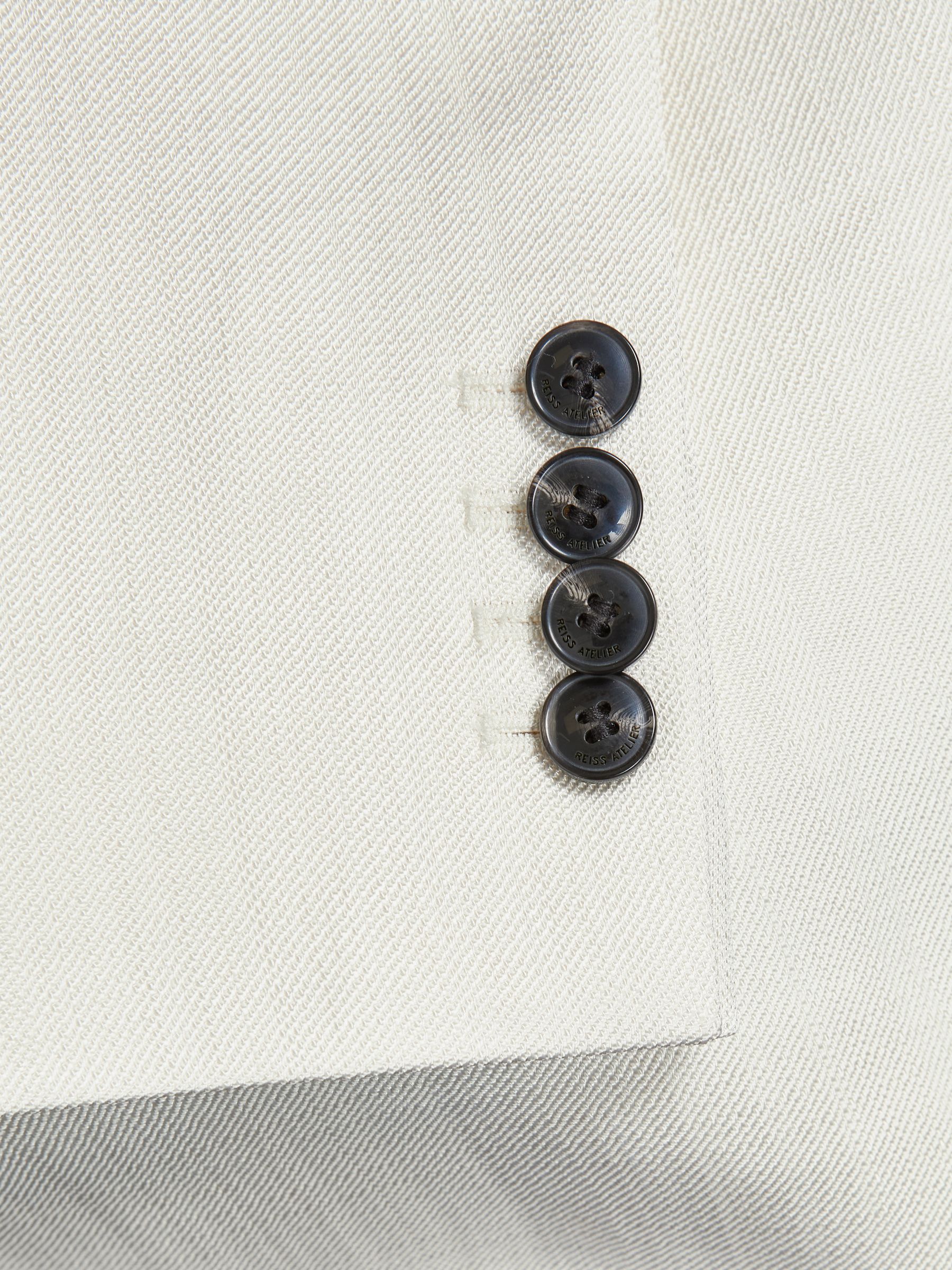 Fitted Double Breasted Contrast Blazer in Black/White - Image 7 of 8