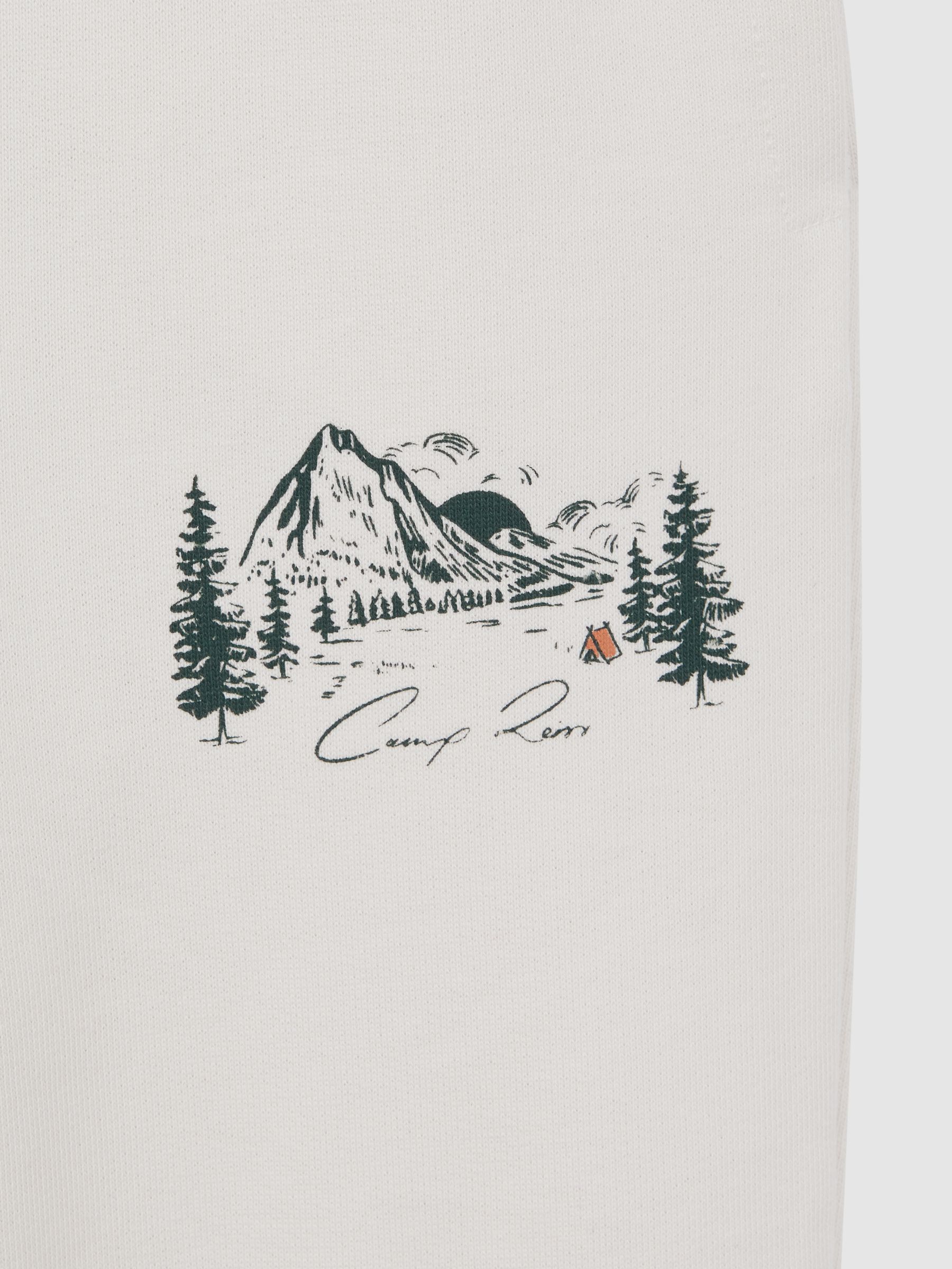 3-9 yrs Relaxed Cotton Motif Joggers in Ecru - Image 6 of 6