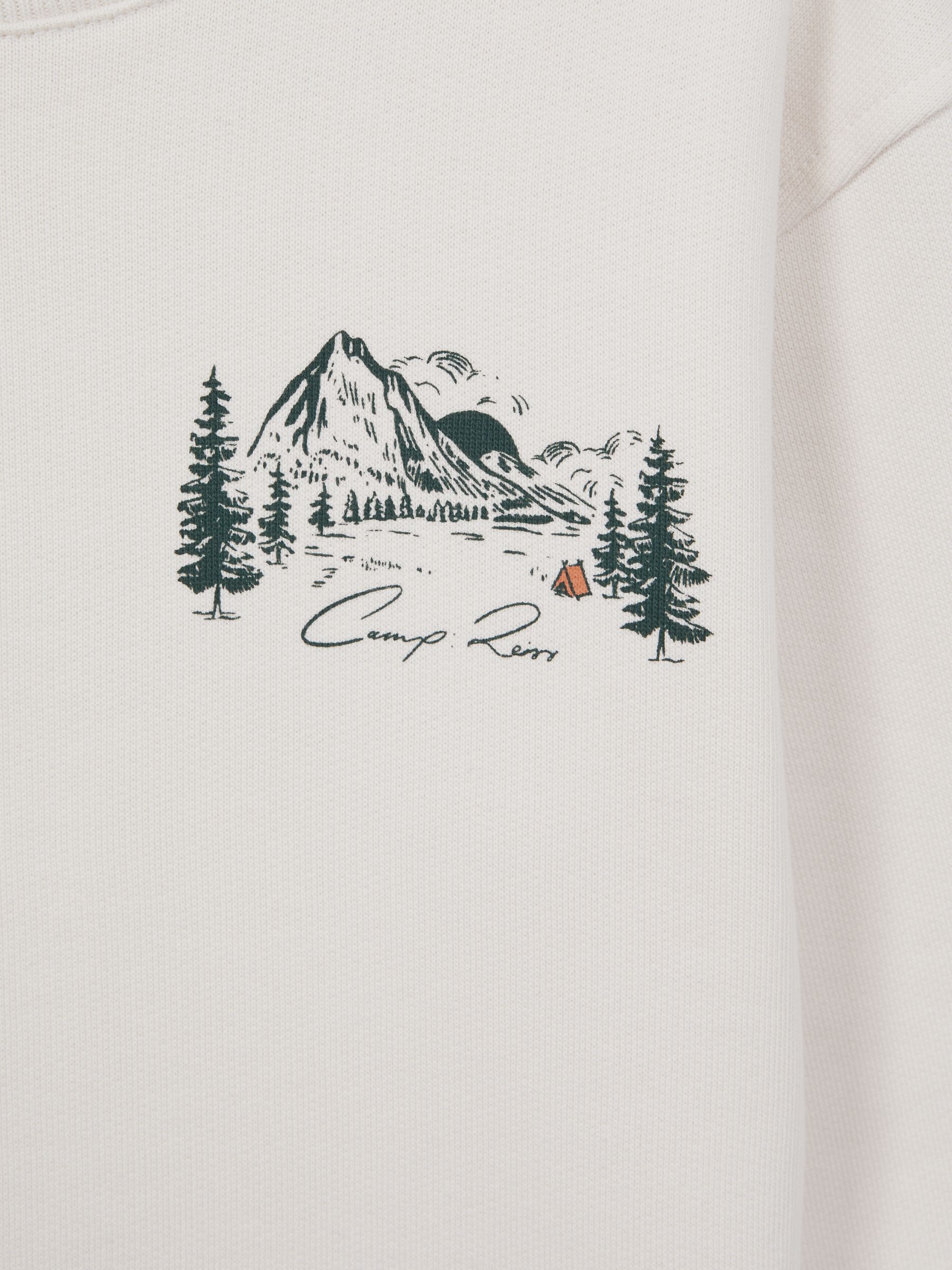 Junior Relaxed Cotton Motif Jumper in Ecru - Image 7 of 7