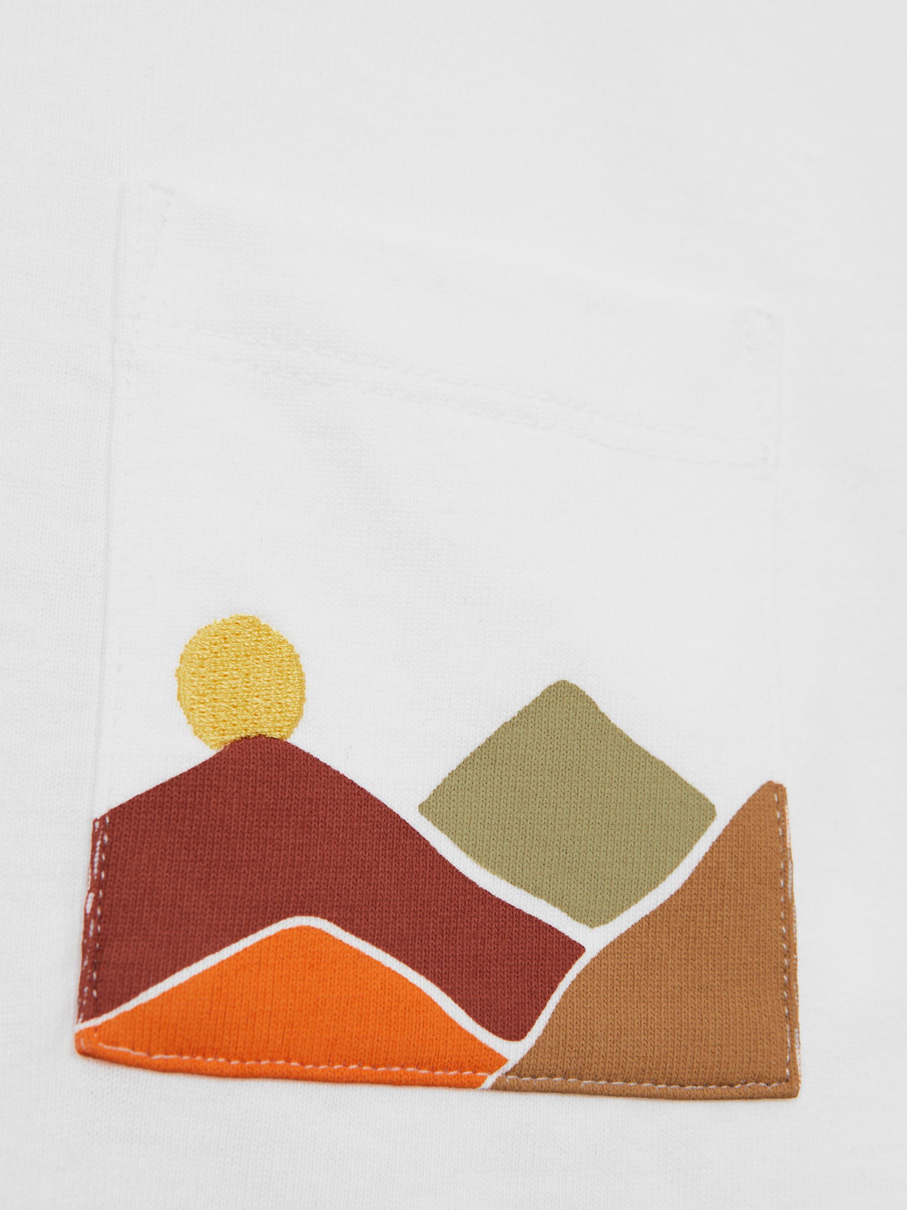 Senior Relaxed Fit Cotton Motif T-Shirt in White - Image 6 of 6