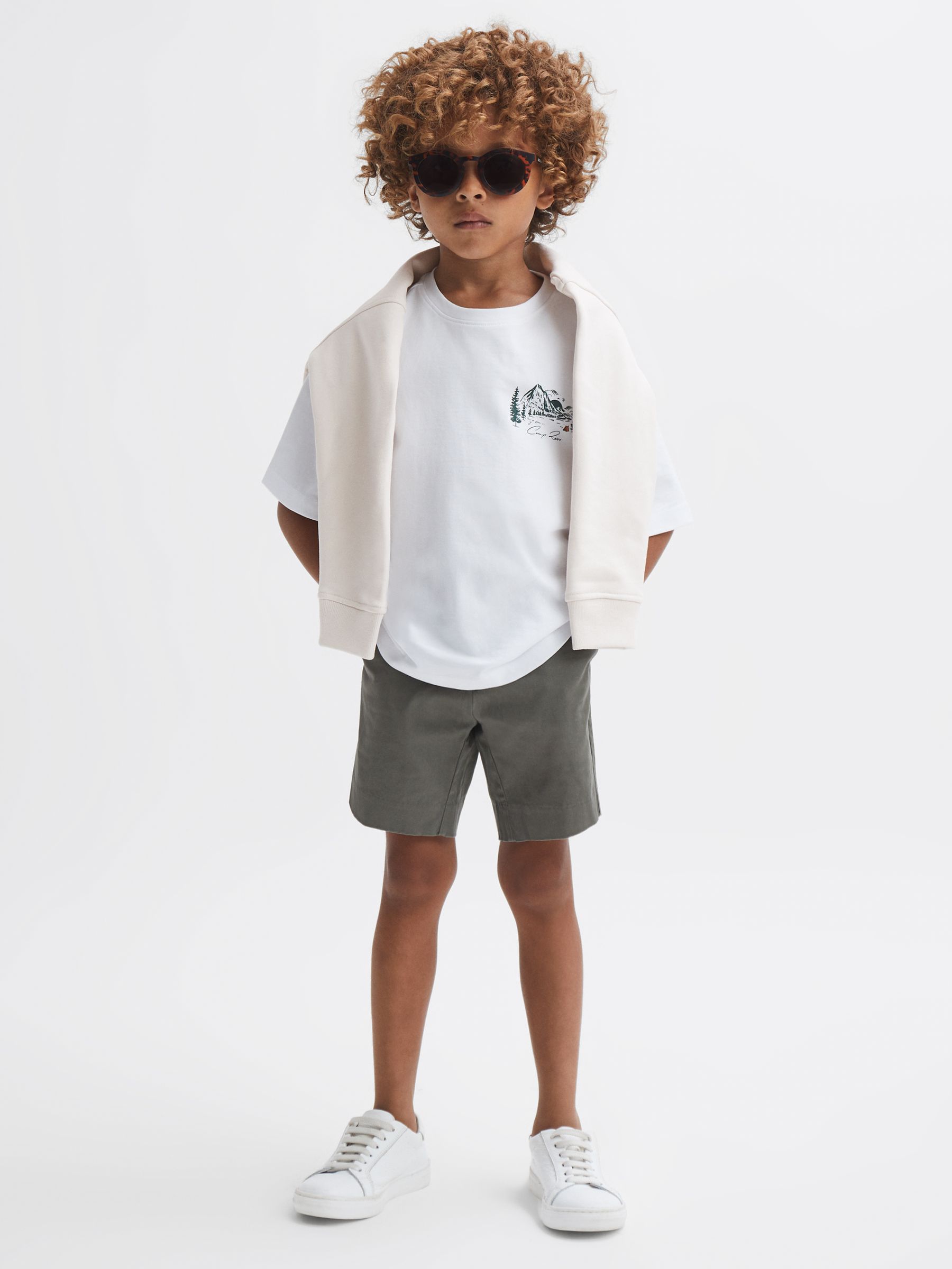 9-14 yrs Relaxed Cotton Motif Jumper in Ecru - Image 6 of 7