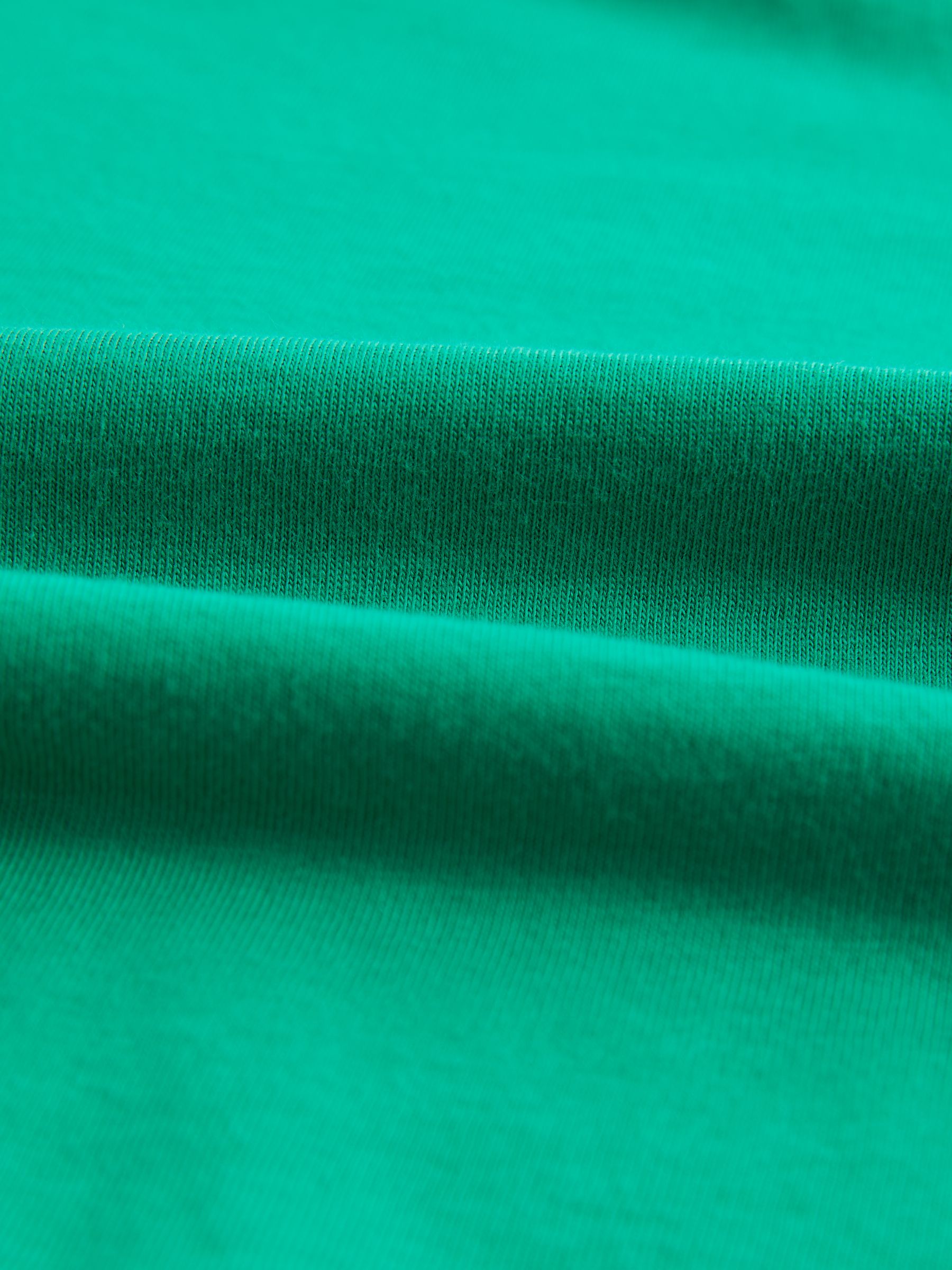 Cotton Crew Neck T-Shirt in Bright Green - Image 6 of 6