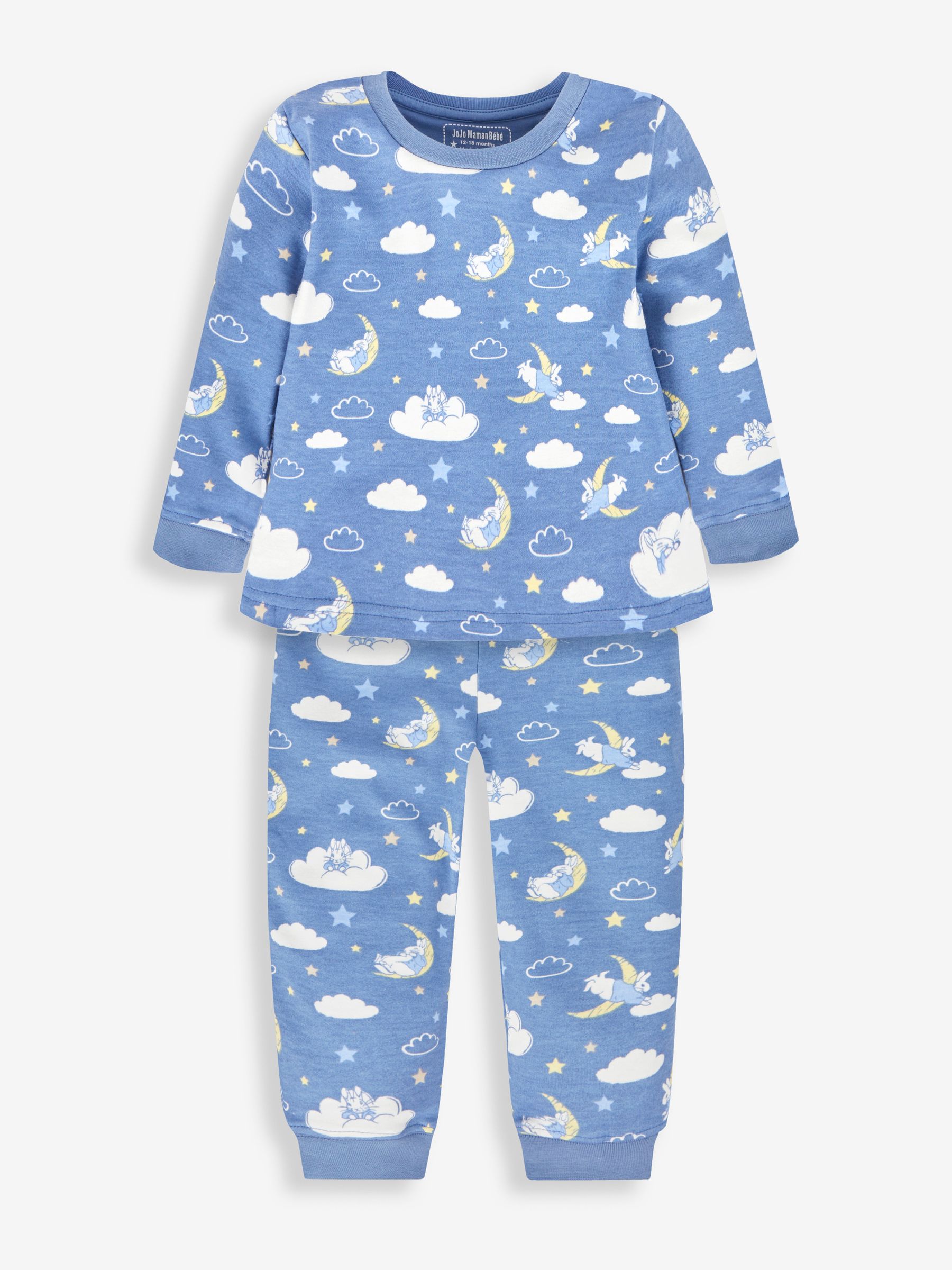 Peter Rabbit Jersey Pyjamas in Blue JoJo Maman Bébé