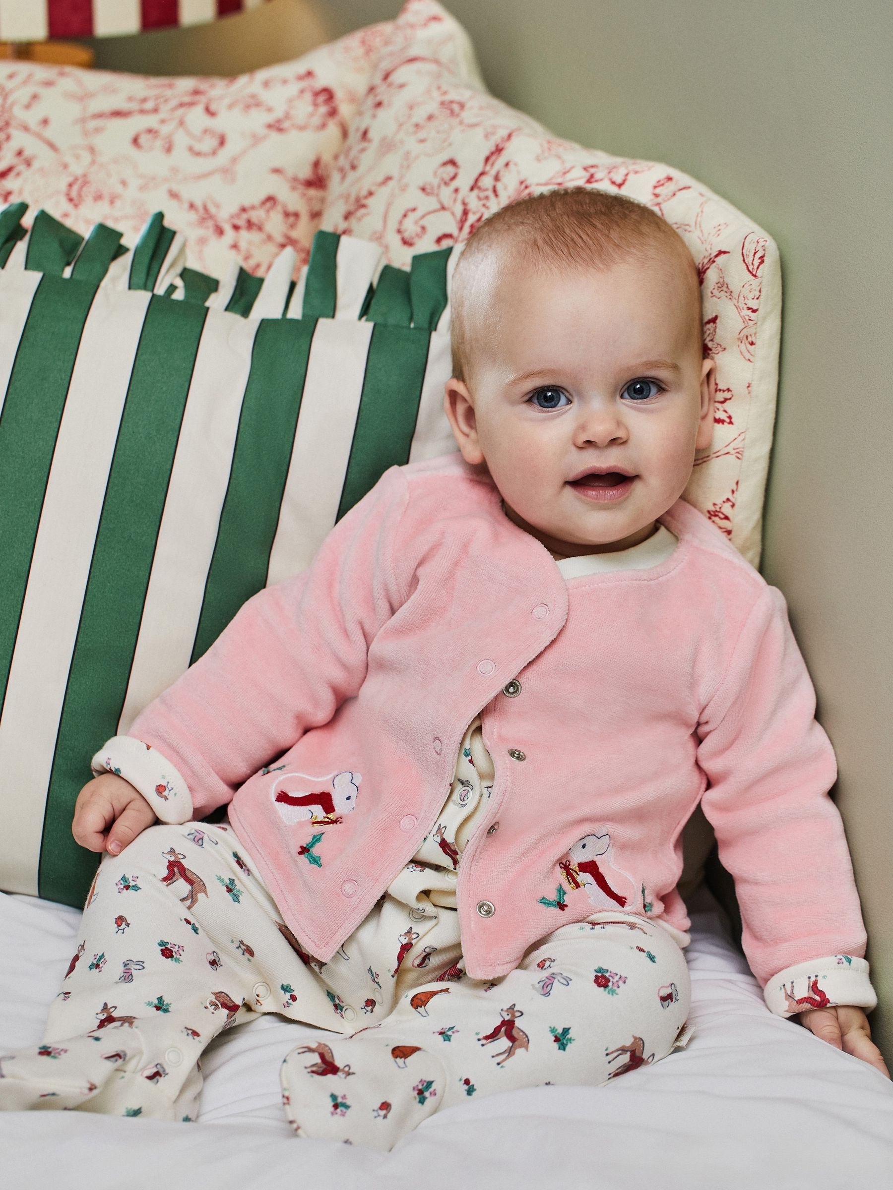 2-Piece Woodland Sleepsuit & Velour Jacket Set in Woodland - Image 1 of 8