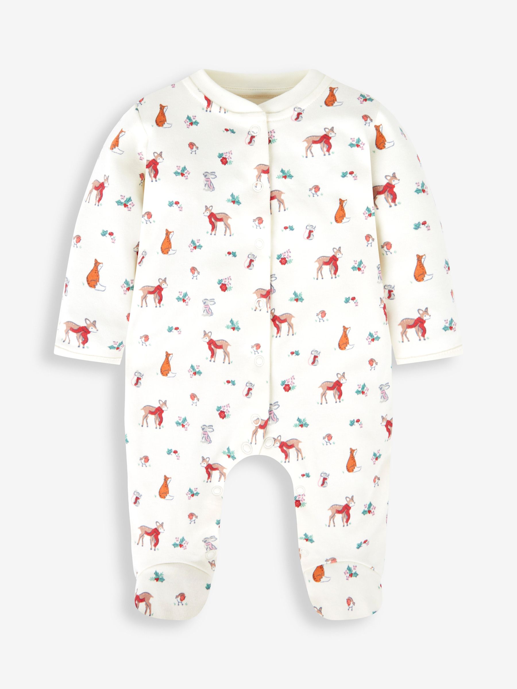 2-Piece Woodland Sleepsuit & Velour Jacket Set in Woodland - Image 4 of 8