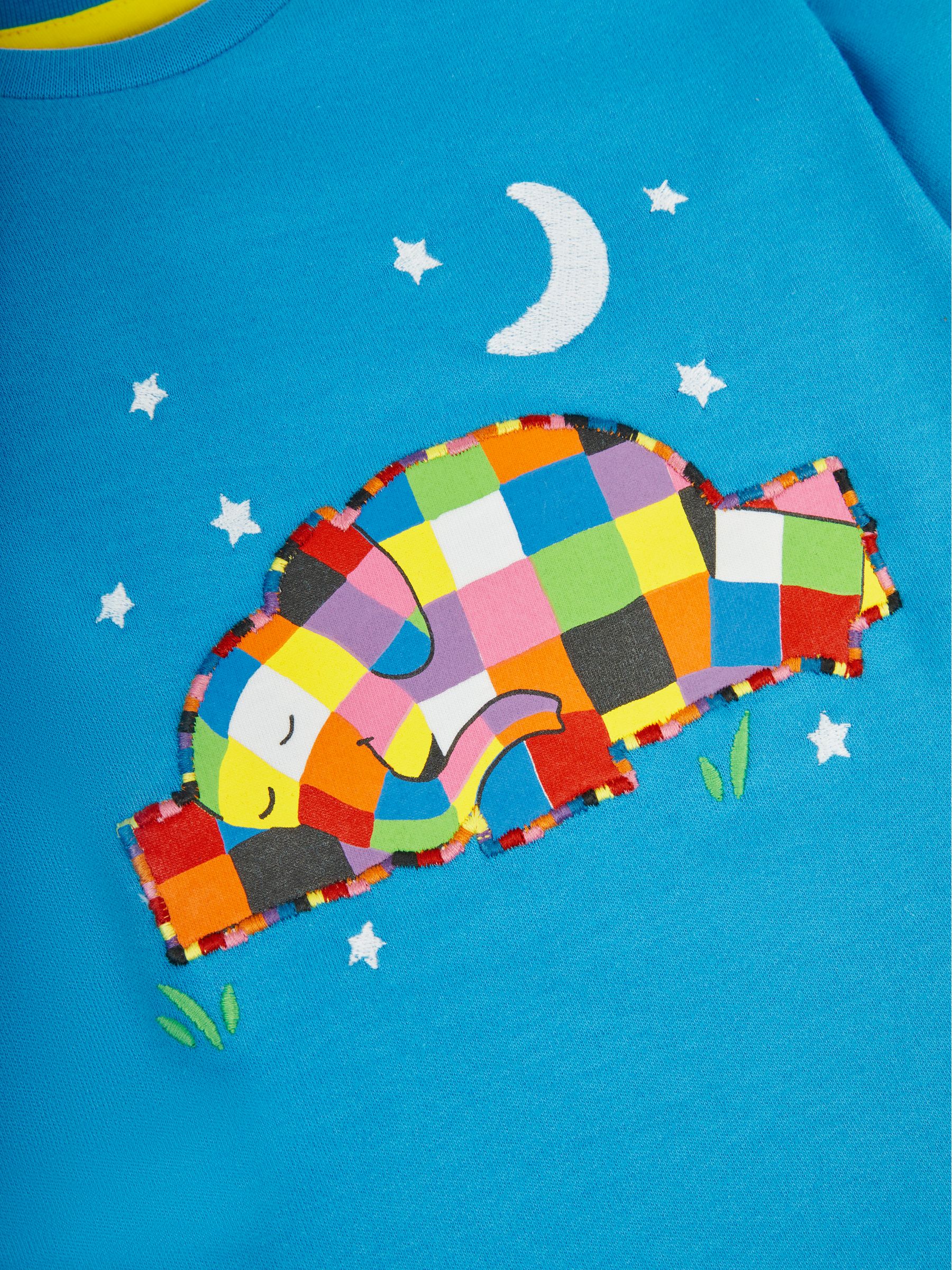 Blue Kids' Elmer Appliqué Jersey Pyjamas - Image 5 of 5