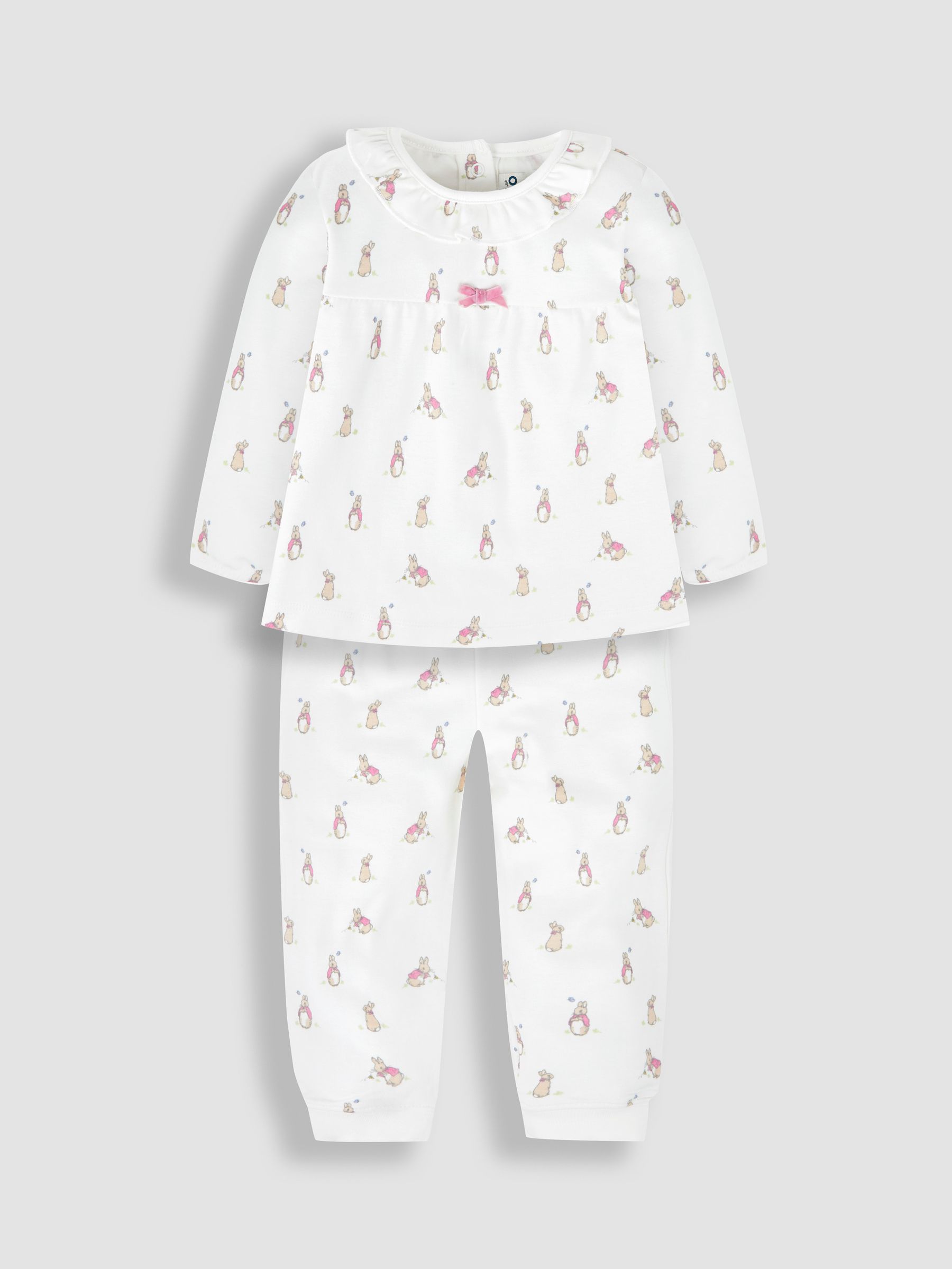 White Girls' Peter Rabbit Pretty Jersey Pyjamas - Image 2 of 3